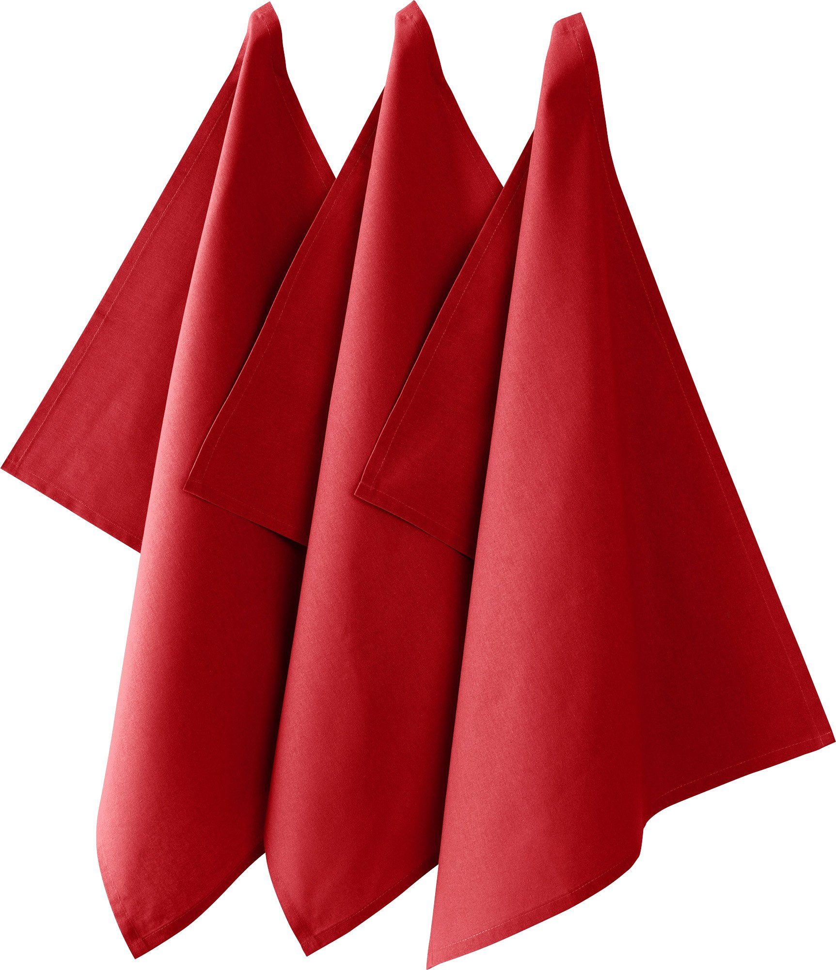 REDBEST Geschirrtuch Geschirrtuch "Seattle" 3er-Pack, Baumwolle Uni