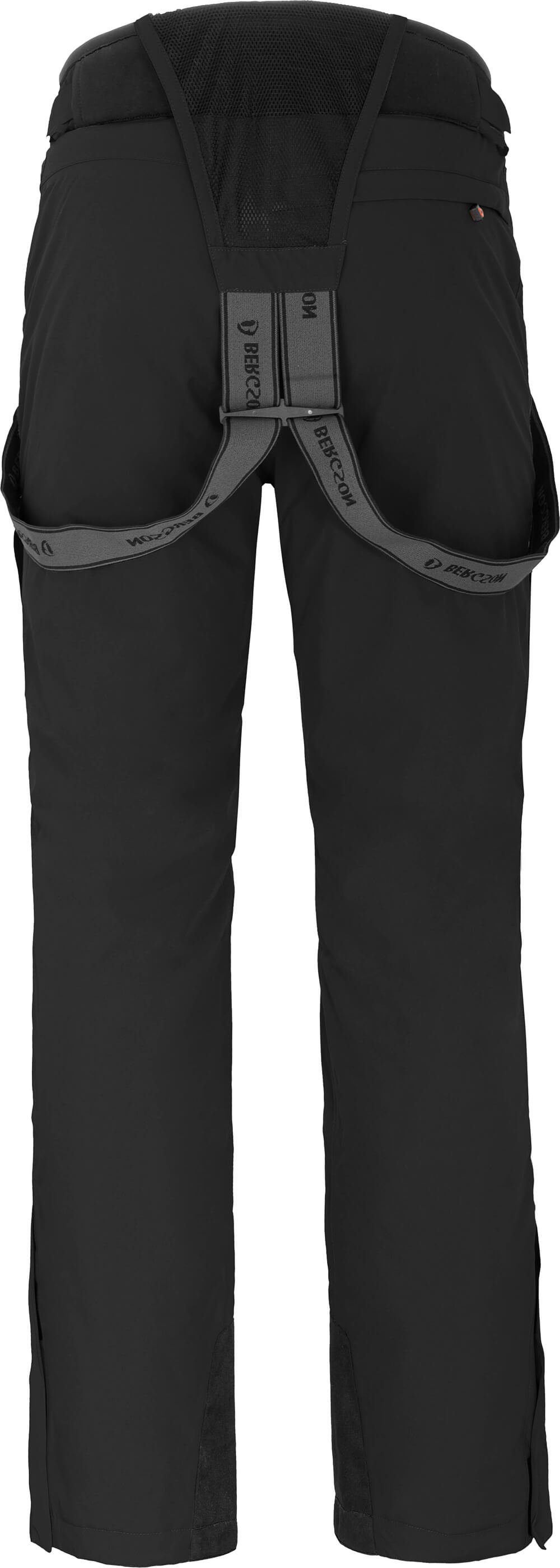 Bergson Skihose FLEX unwattiert, 20000mm Herren Skihose, Wassersäule, Normalgrößen, schwarz light