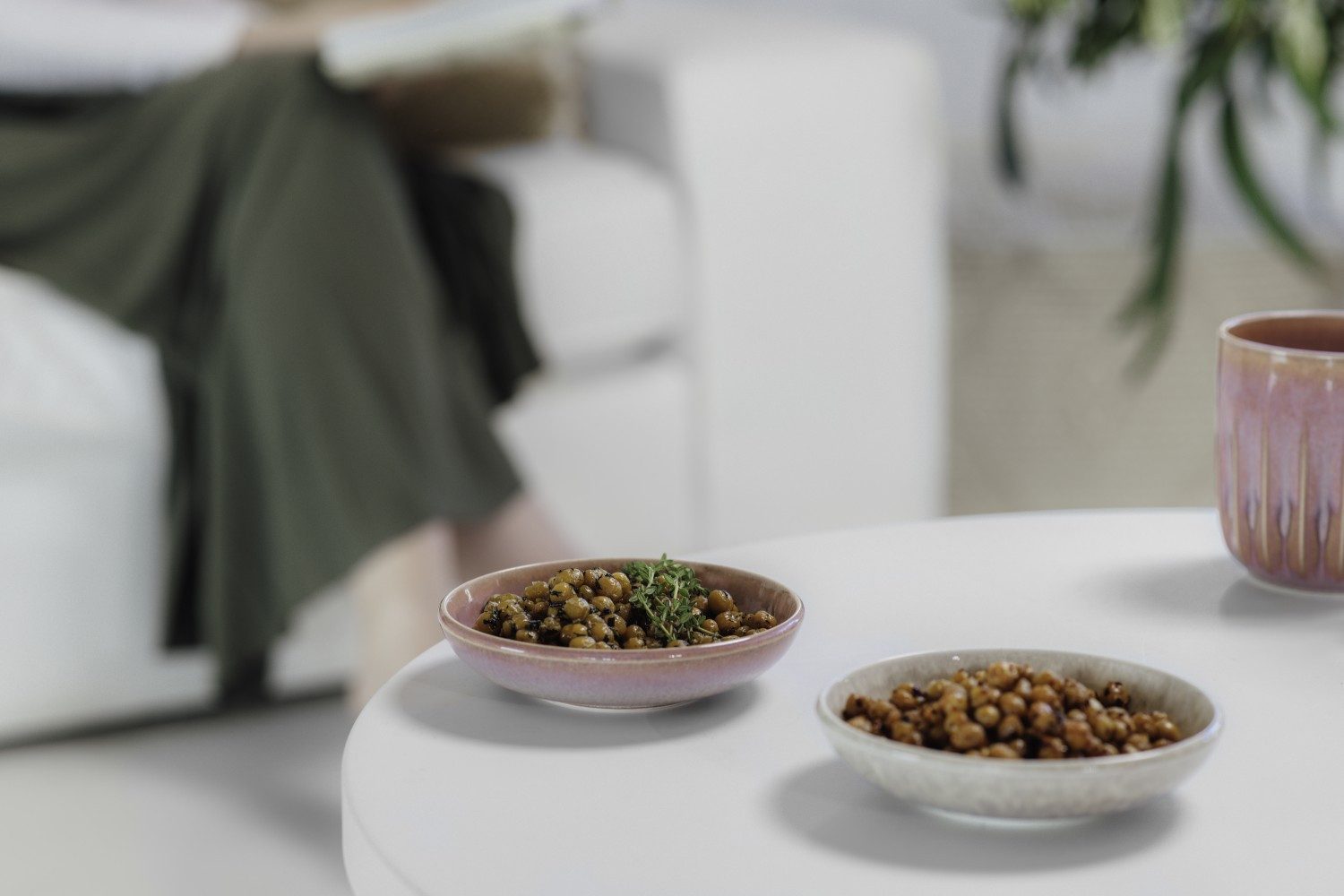 Villeroy & Boch Snackschale Perlemor Sand, Porzellan, Spülmaschinengeeignet