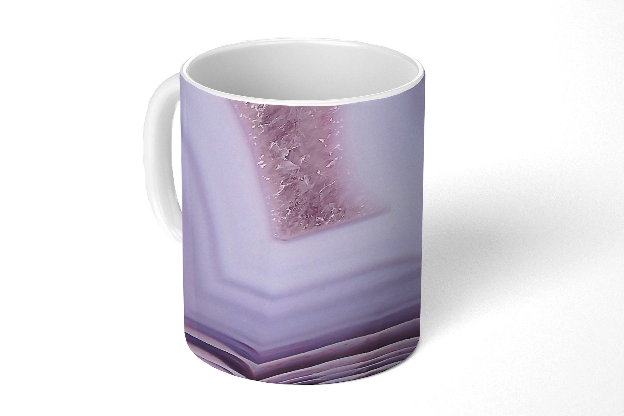 - Abstrakt Keramik, Edelstein, Rosa Tasse Teetasse, Geschenk - Geode Teetasse, Kaffeetassen, MuchoWow - Becher,