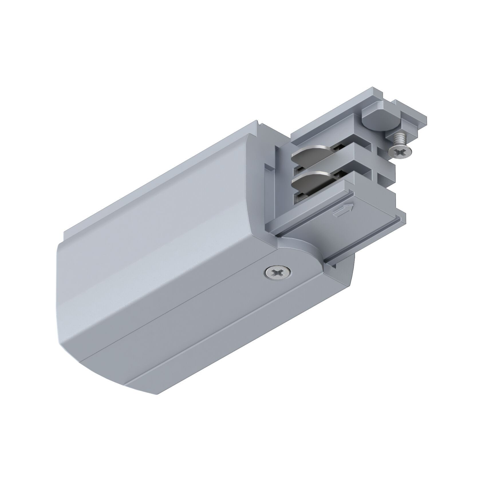 Paulmann ProRail3 Einspeisung Ende Rechts 99,5x35 mm max. 3680W Silber Lampen-Verbindungskabel