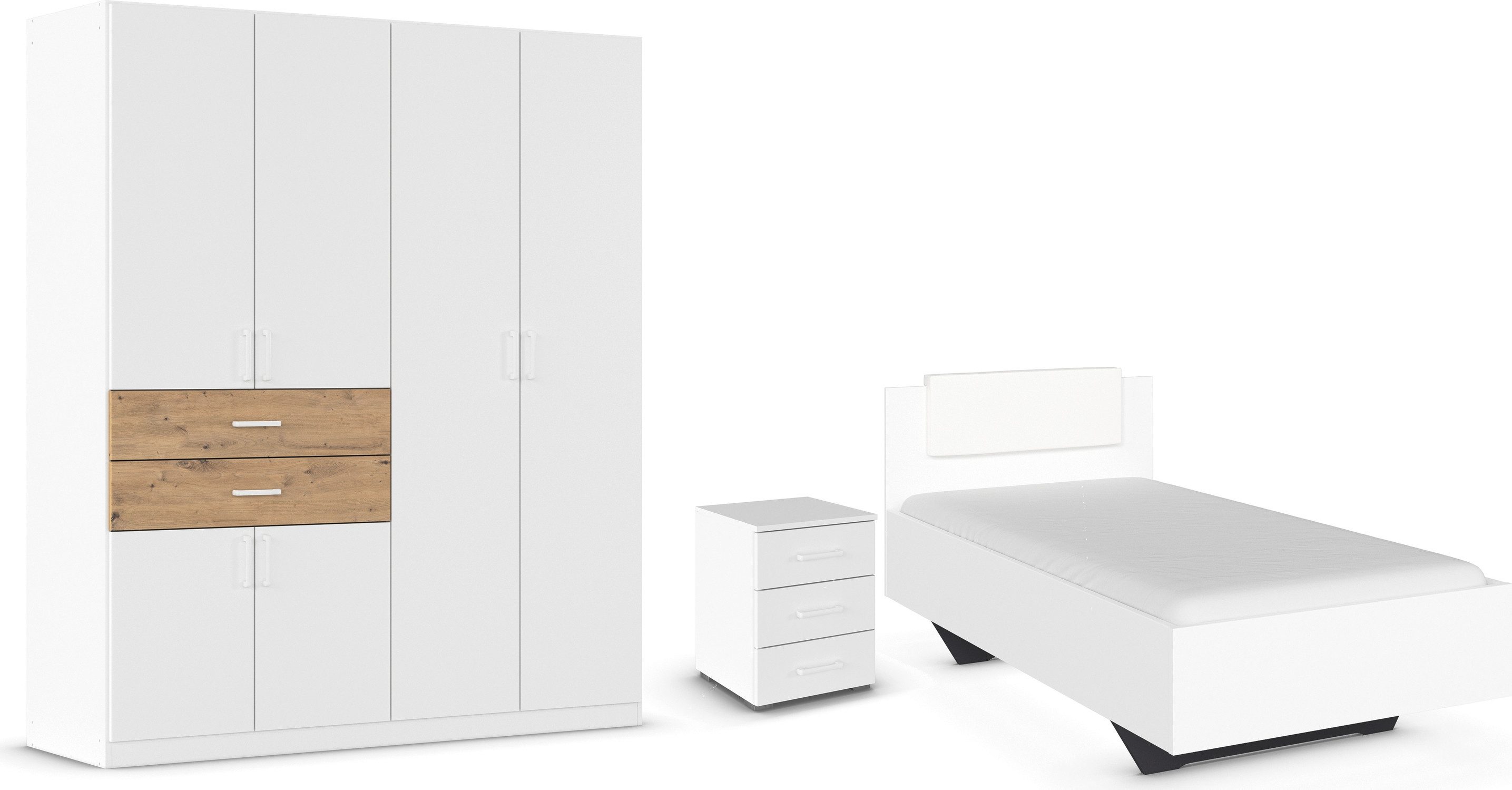 Schlafzimmer-Set Komplettzimmer Komplettschlafzimmer Schlafzimmer-Set (3-St) MAIKA