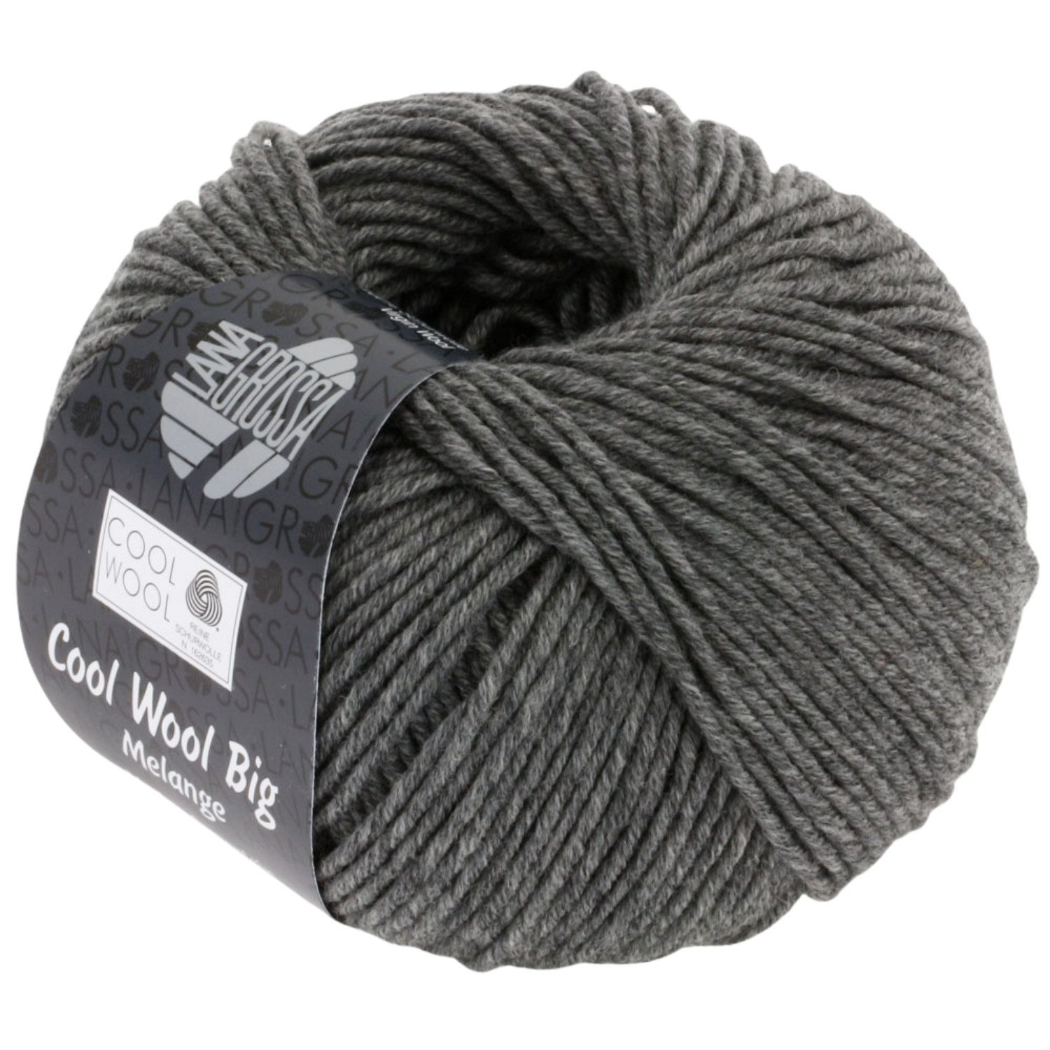 LANA GROSSA COOL WOOL BIG 50 g pflegeleichtes Strickgarn extrafeine Merinowolle Häkelwolle, 120 m (Premium Merinowolle Garn für Strickideen, Klassiker aus purer, extrafeiner Merinowolle), 50 g