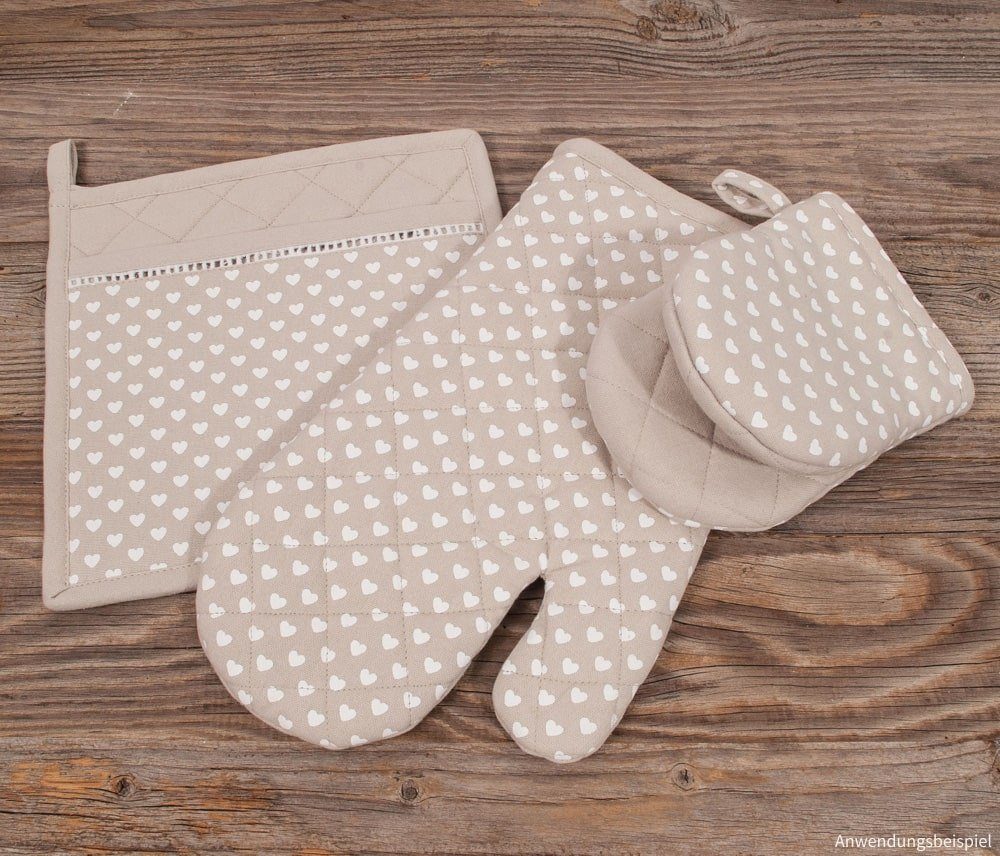 matches21 HOME & HOBBY Topflappen Topflappen Landhaus Premium Herz Borte 20 günstig online kaufen