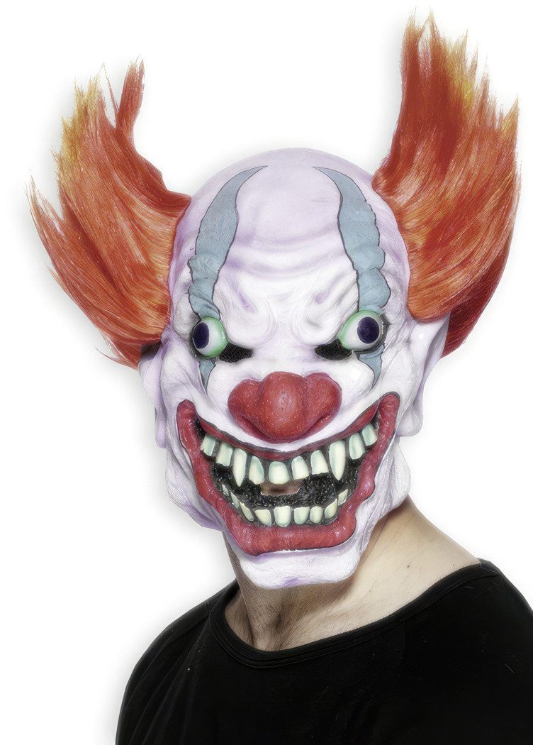 Smiffys Verkleidungsmaske Clown Maske Evil Orange