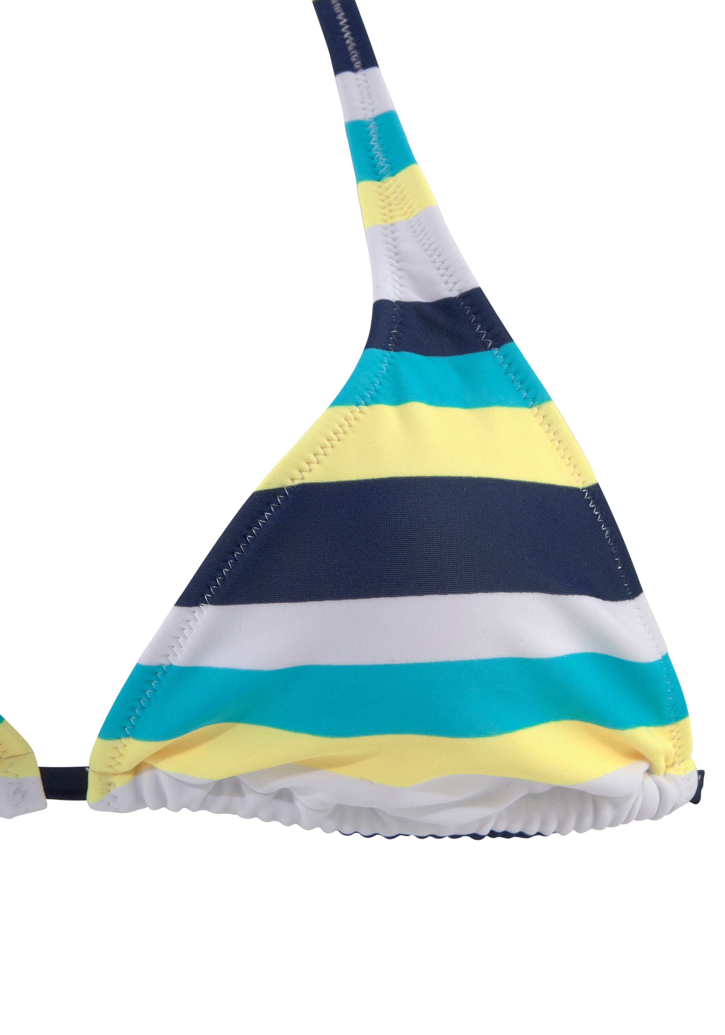 Venice Beach Triangel-Bikini mit Blockstreifen