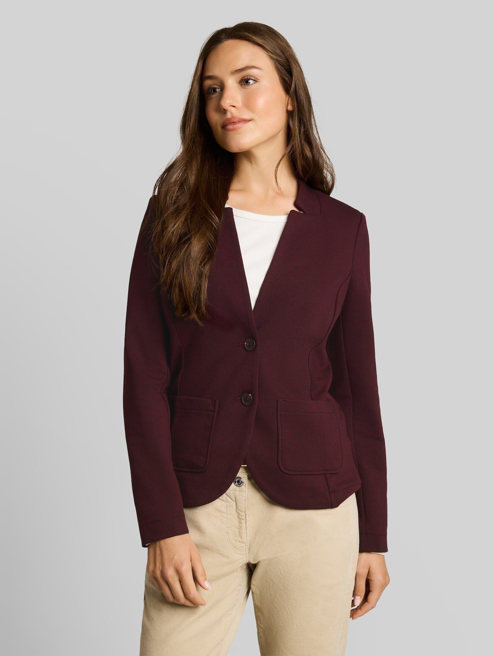 TOM TAILOR Jackenblazer Blazer Slim Fit Blazer mit Ottoman Struktur