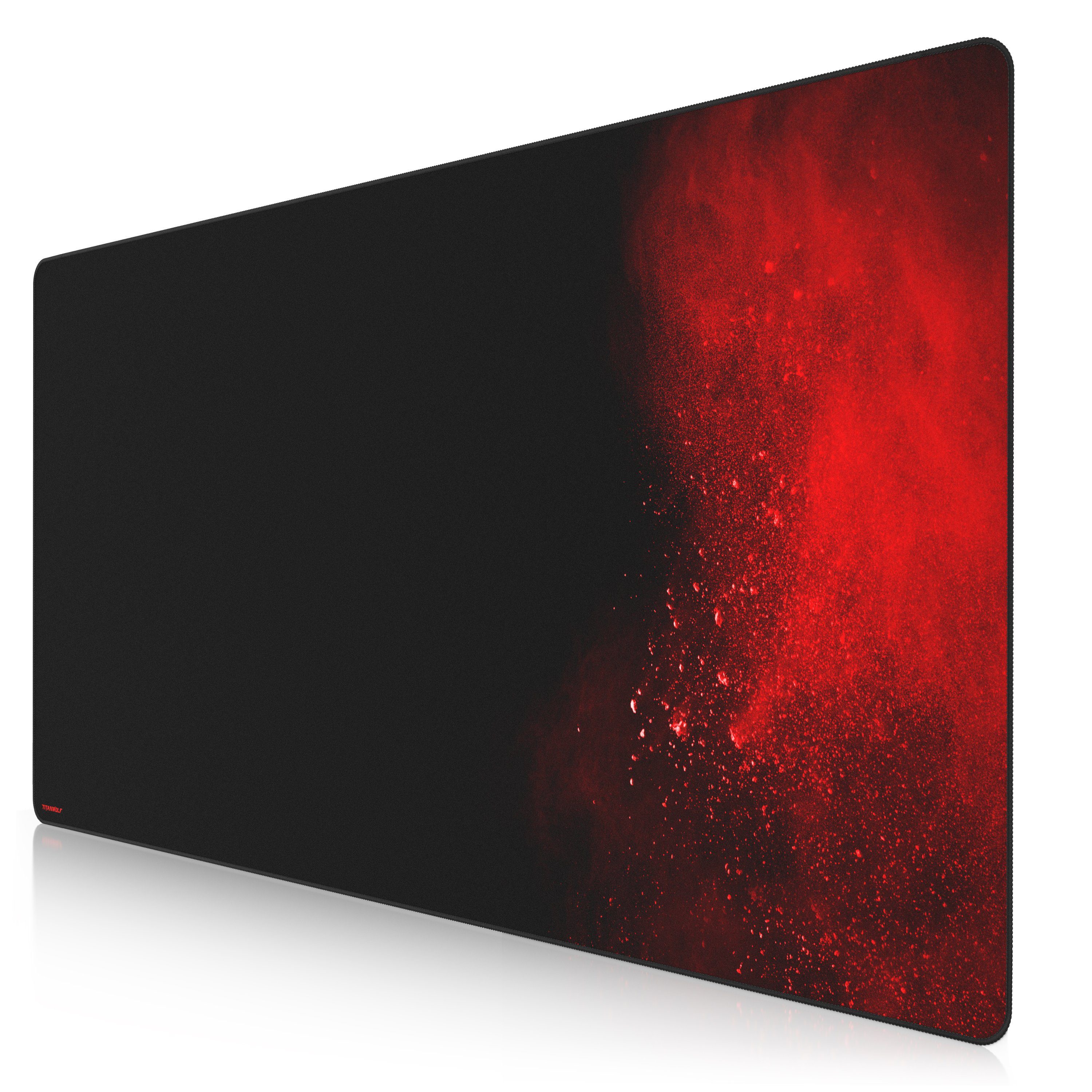 Titanwolf Gaming Mauspad XXXL Speed Mousepad 1200 x 600 x 3 mm, große Tischunterlage (1-St), rutschfest, abwaschbar, Geschwindigkeit & Präzision, Blood, Gaming