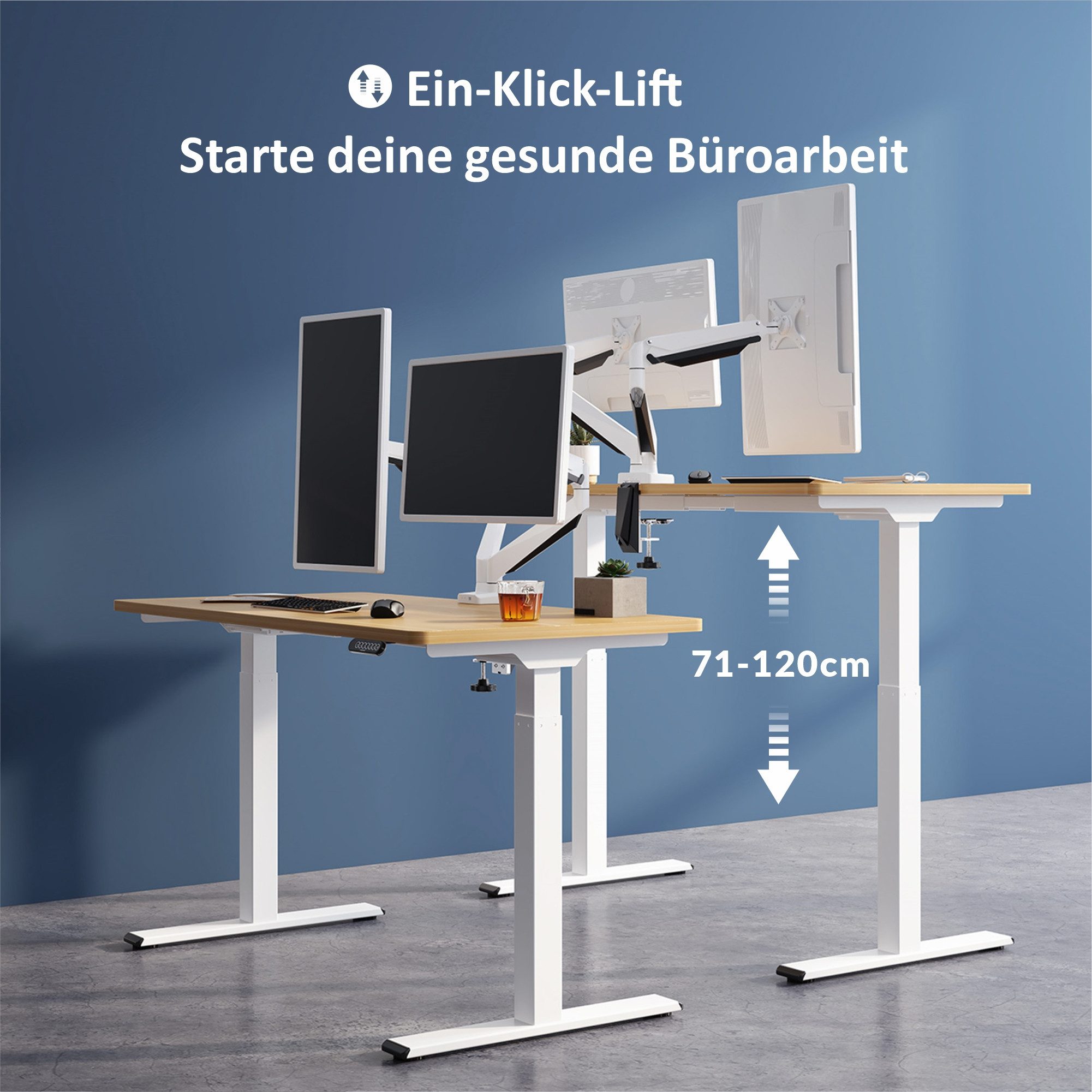 ERGOFINO Schreibtisch DT20 (höhenverstellbares Tischgestell), Elektrisch günstig online kaufen