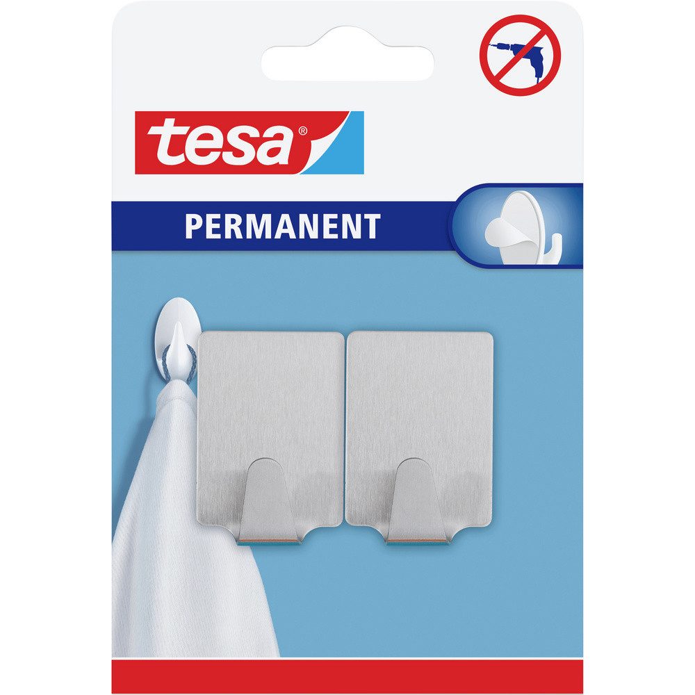 tesa Klebehaken tesa tesa® Permanent Haken Rechteckig L Metall Inhalt: 1 St., (66613-00000-00)