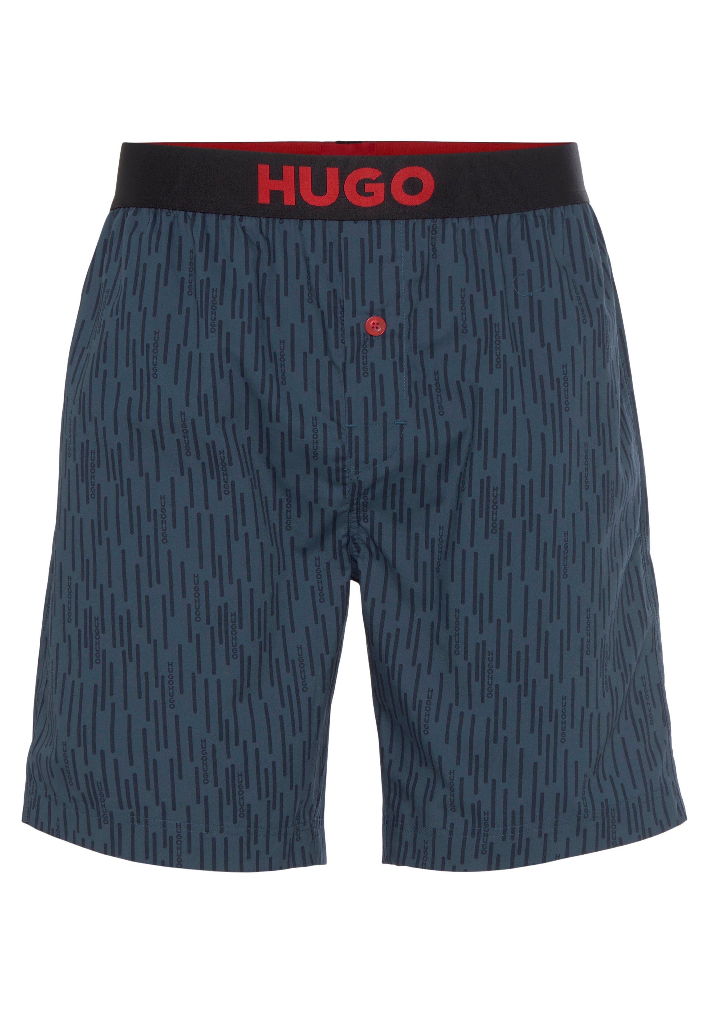 mit Bund Shorts Pyjamashorts elastischem Hero HUGO