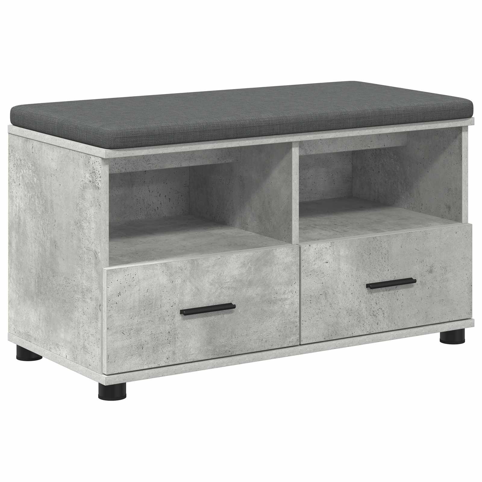 vidaXL Sitzbank Flurbank Betongrau 80 x 38 x 46 cm (1-St)