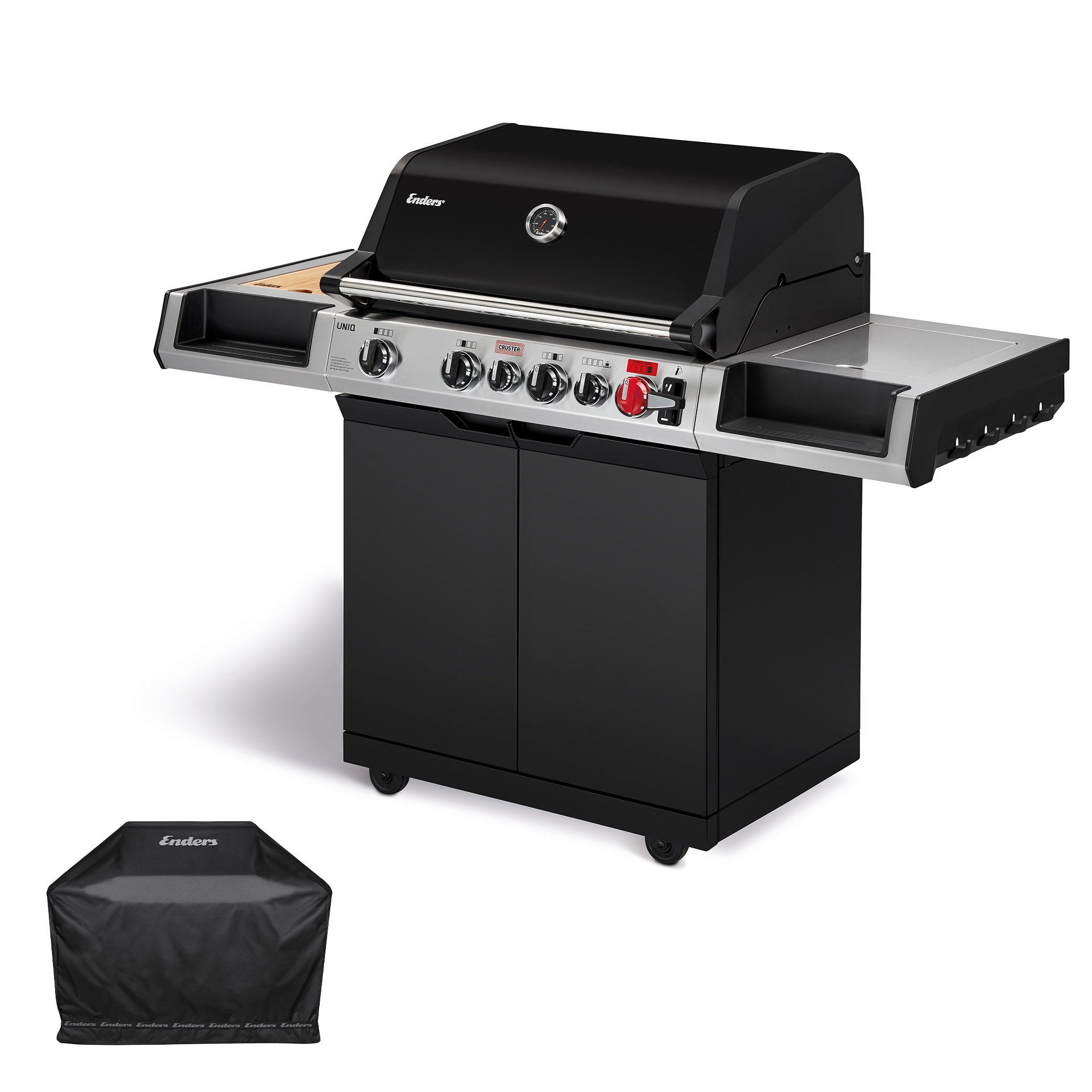 Enders® Gasgrill Uniq 4 IK Cruster inkl. Wetterschutzhülle