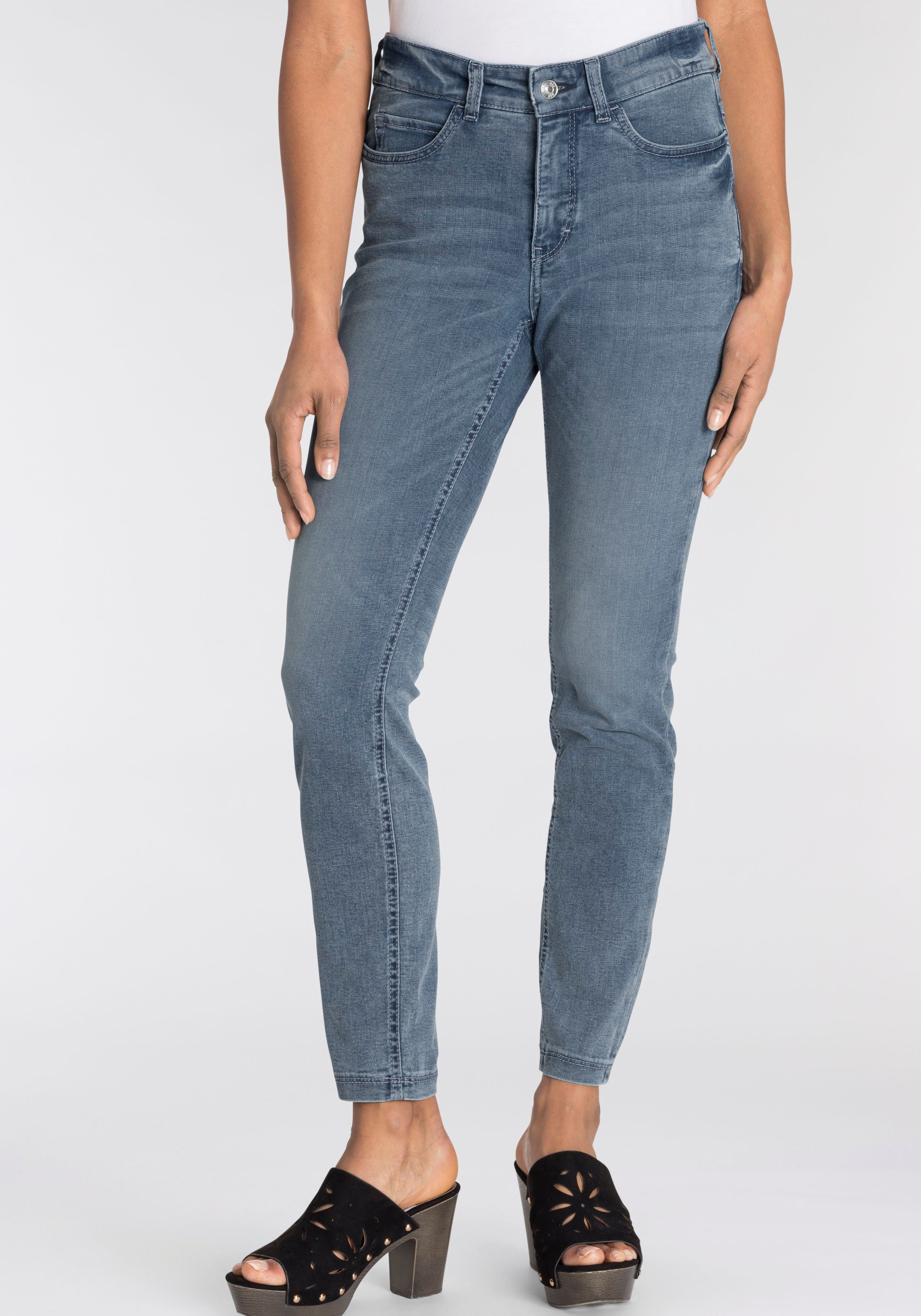 MAC Skinny-fit-Jeans sitzt Qualität ganzen Tag light bequem wash random den blue Hiperstretch-Skinny Power-Stretch