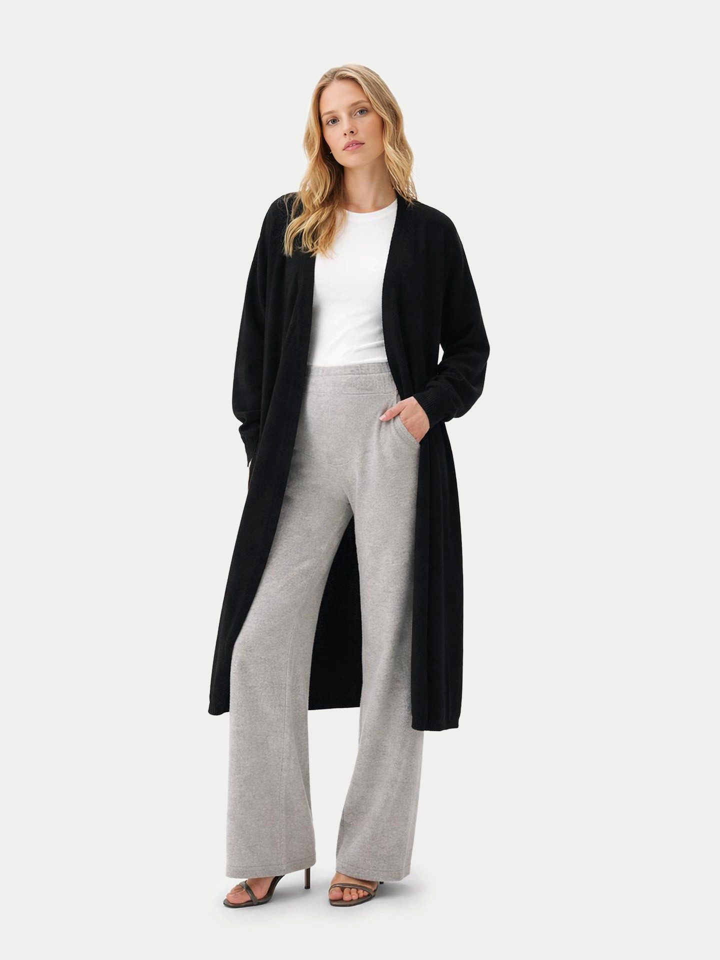 GOBI Cashmere Umstandshose Über dem Bauch Kaschmir-Strickhosen für Schwangere