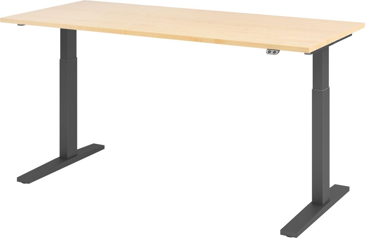 Schreibtisch Sitz-Steh-Schreibtisch elektrisch 180x80cm Ahorn/Graphit