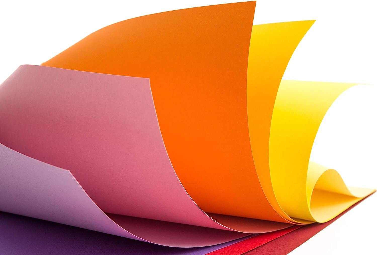 Mont Marte Bastelkartonpapier Bastelpapier-Set mit 50 x Blatt, A5 oder A4, 90 gr², je 5 x 10 Farben, leicht texturiert