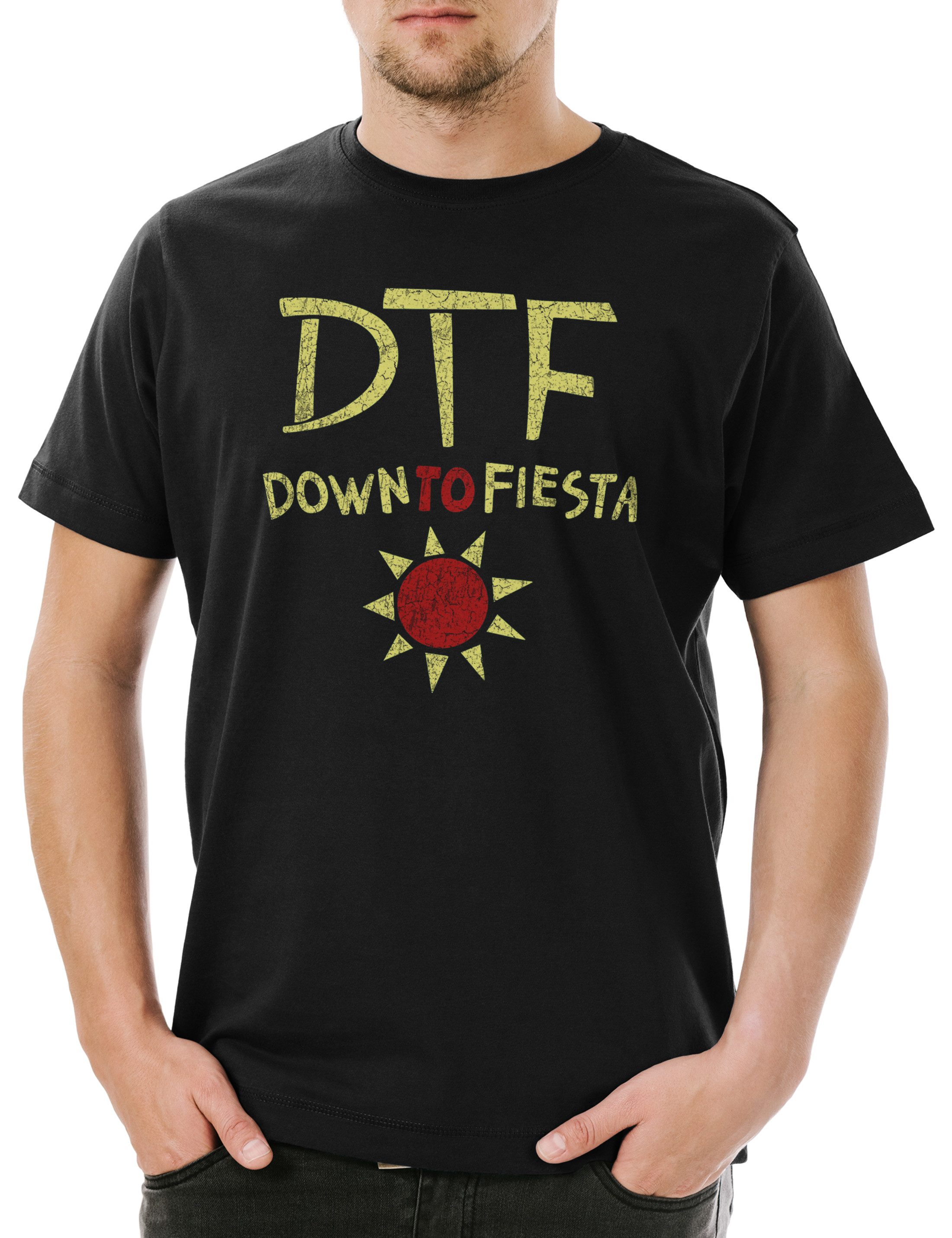 Urban Backwoods Print-Shirt Down To Fiesta Herren T-Shirt Brooklyn 99 Jake Peralta Nine-Nine TV (1-tlg) Rosa Terry Amy Santiago