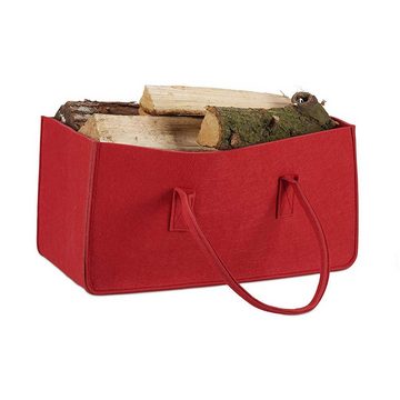 Close Up Freizeittasche Filztasche Kaminholz Rot Tragetasche, Felt Bag