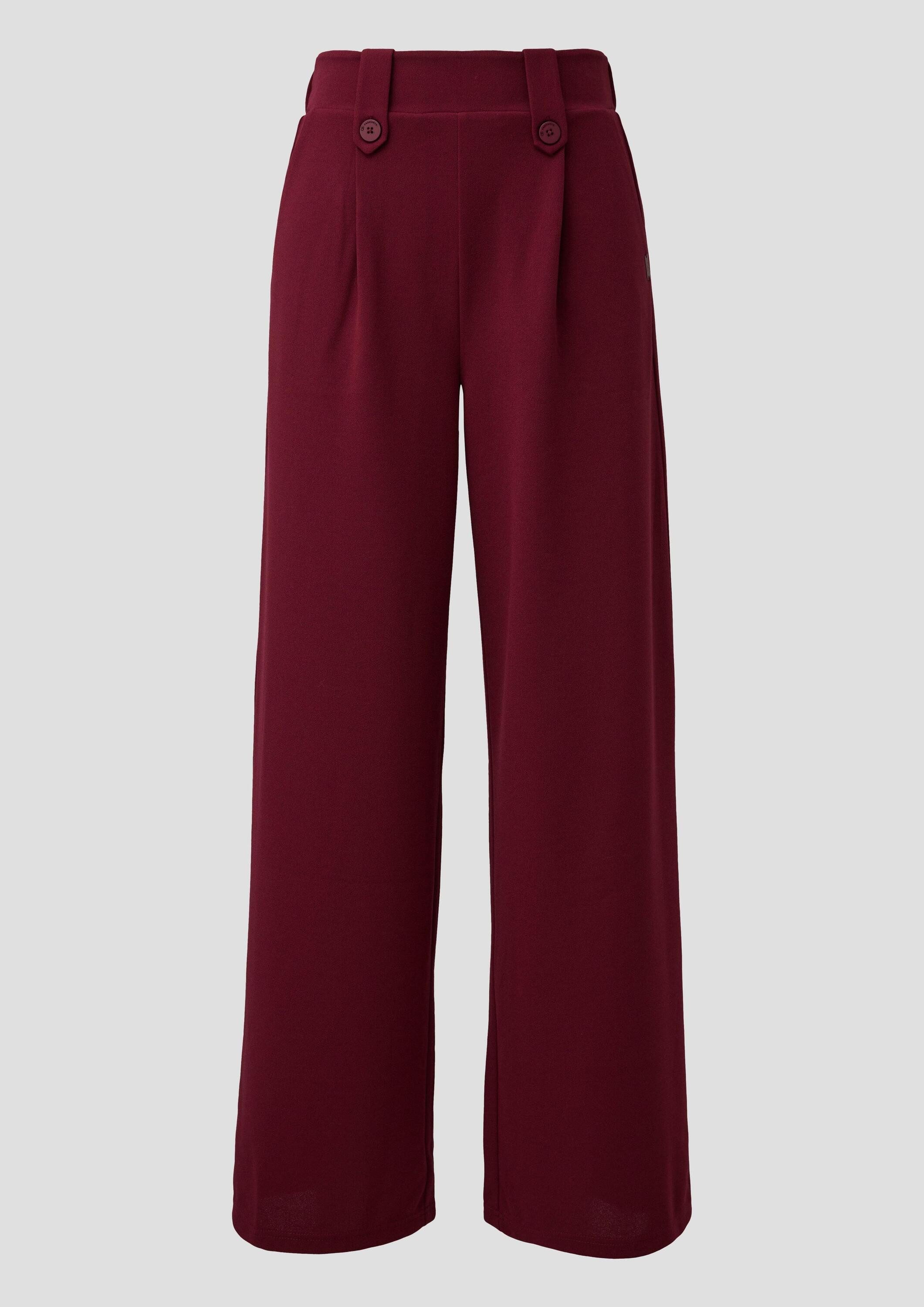 QS Chinos Hose Wide-Leg Hose aus Interlockjersey – Bild 5 von 5