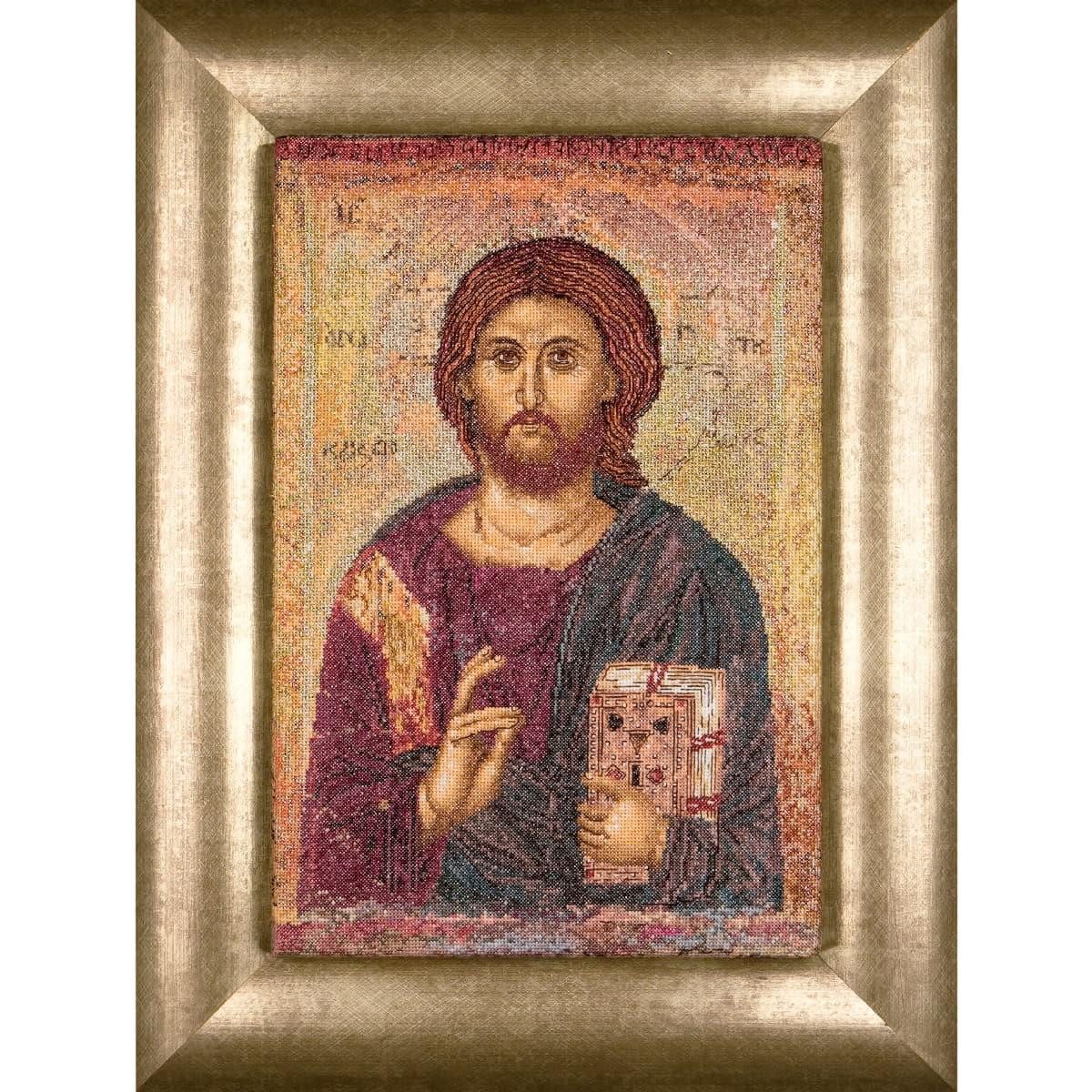 Thea Gouverneur Kreativset Thea Gouverneur Kreuzstich Stickpackung "Ikone Christus Pantokrator Ai, (embroidery kit by Marussia)