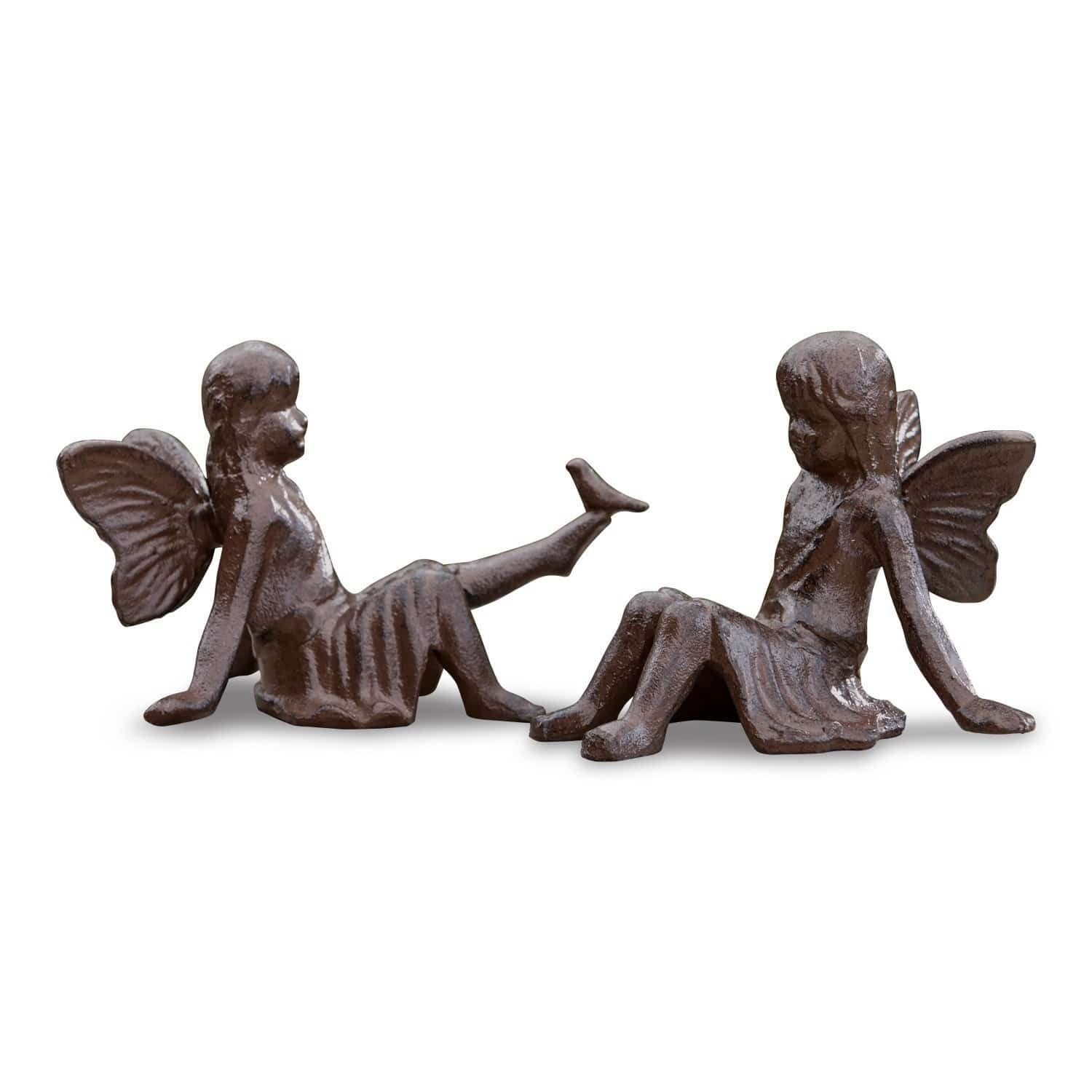 Mirabeau Dekofigur Deko-Figur 2er Set Papille antikbraun