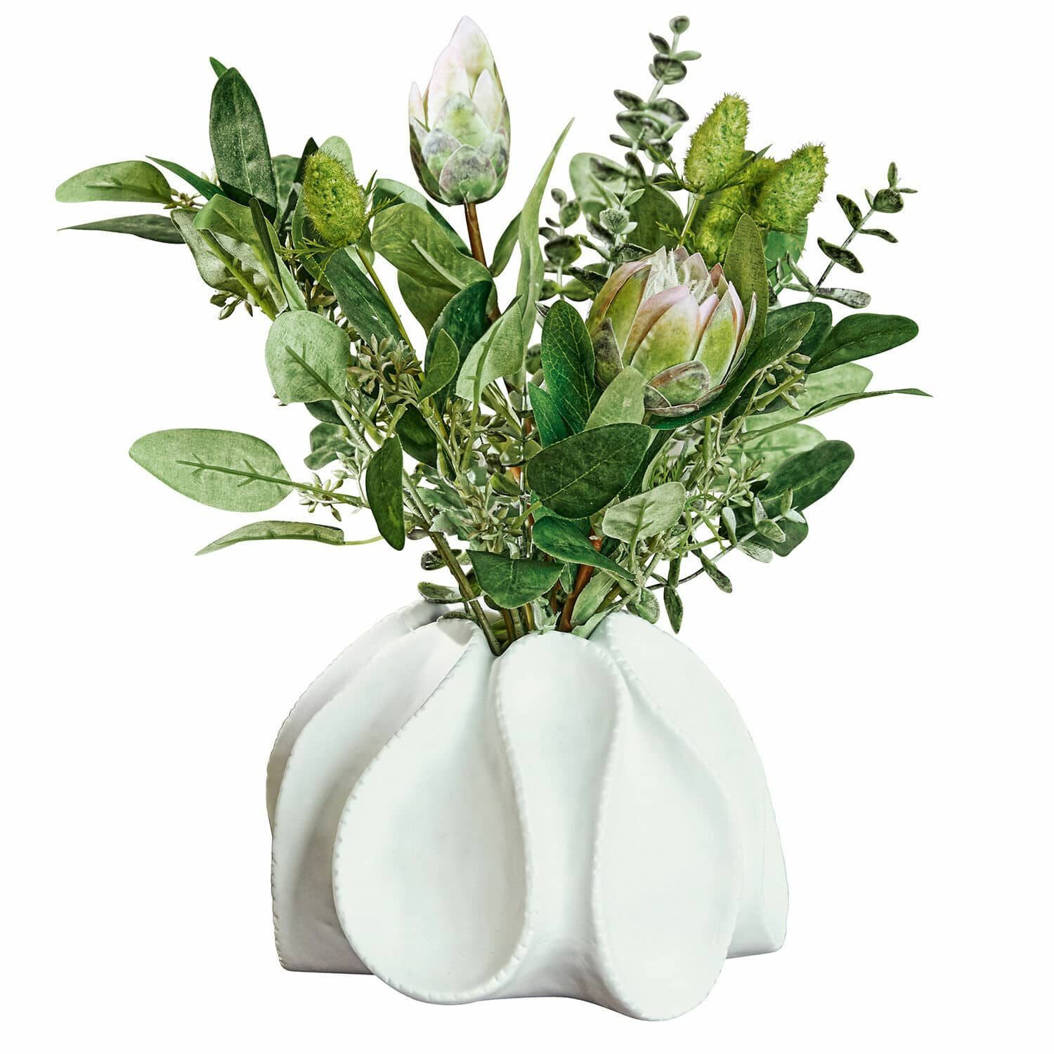 Mirabeau Tischvase Deko-Vase Dollon antikweiß, stilvolles Interieur, Reizvolle Korallen-Optik, Raffiniertes Design