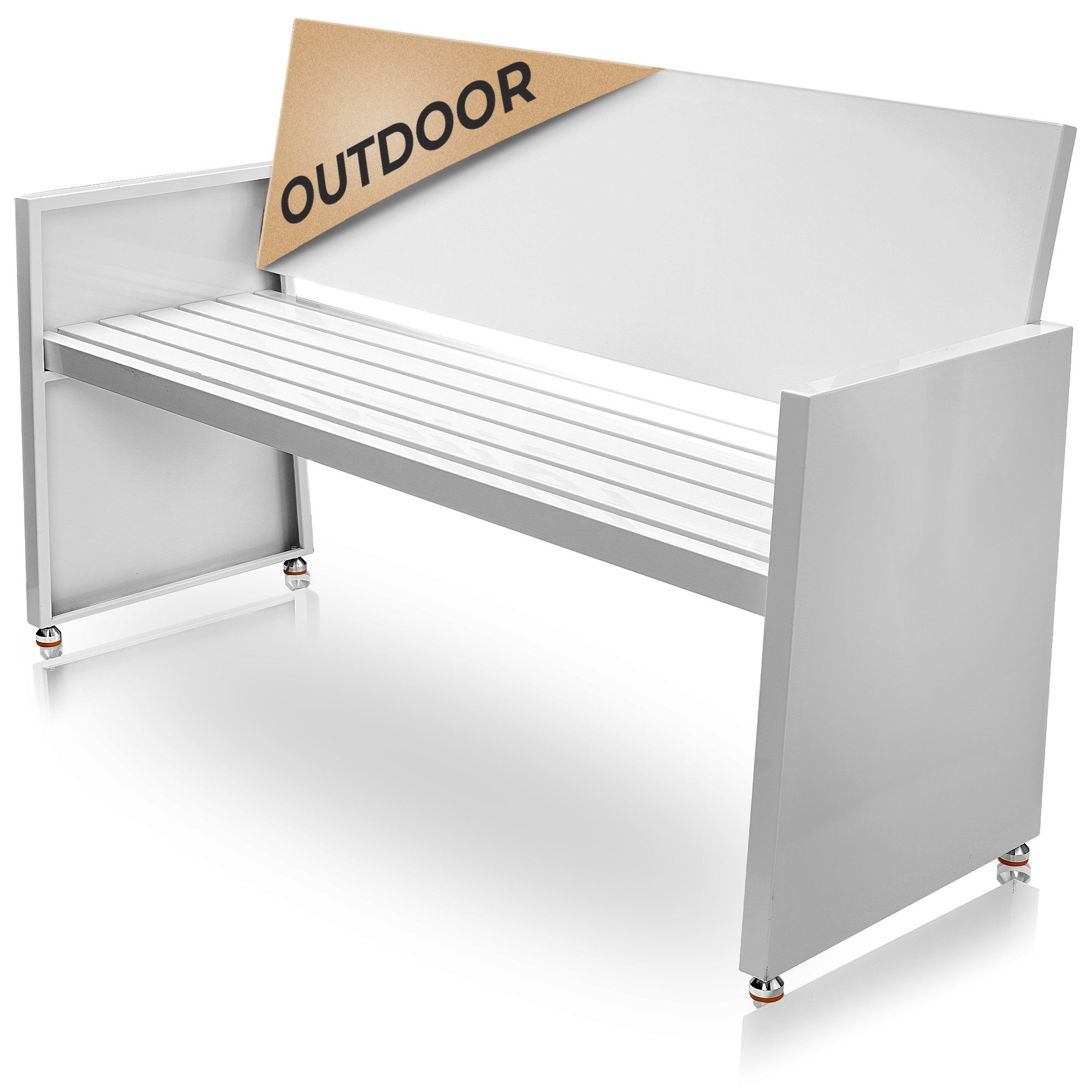 ac SPORT Sitzbank Sitzbank 3-Sitzer Outdoor Sportbank für Verein Tennis rostfrei Metall