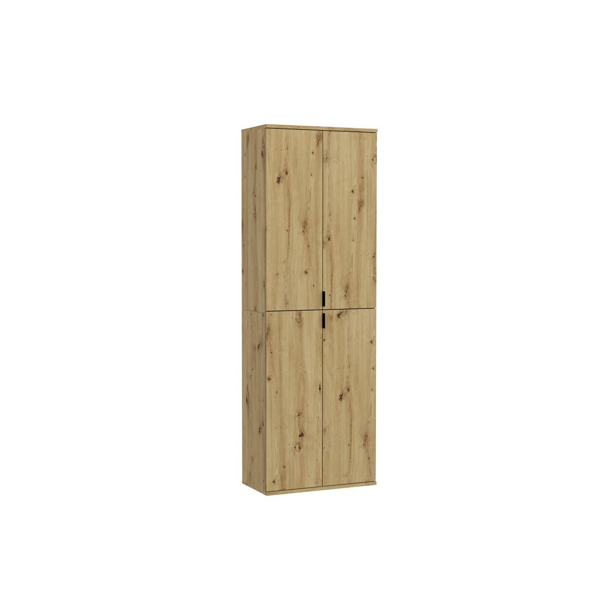 möbelvita Garderobenschrank Vision X Hochschrank B/H/T 61x193x34 in Artisan Eiche