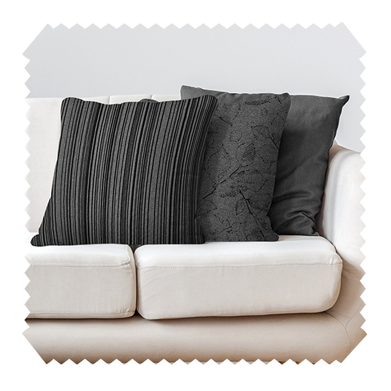 Dekokissen 3er-SET DEKOKISSEN MALCHIN Kuschelweiche Sofakissen - Kissenbezug in 4