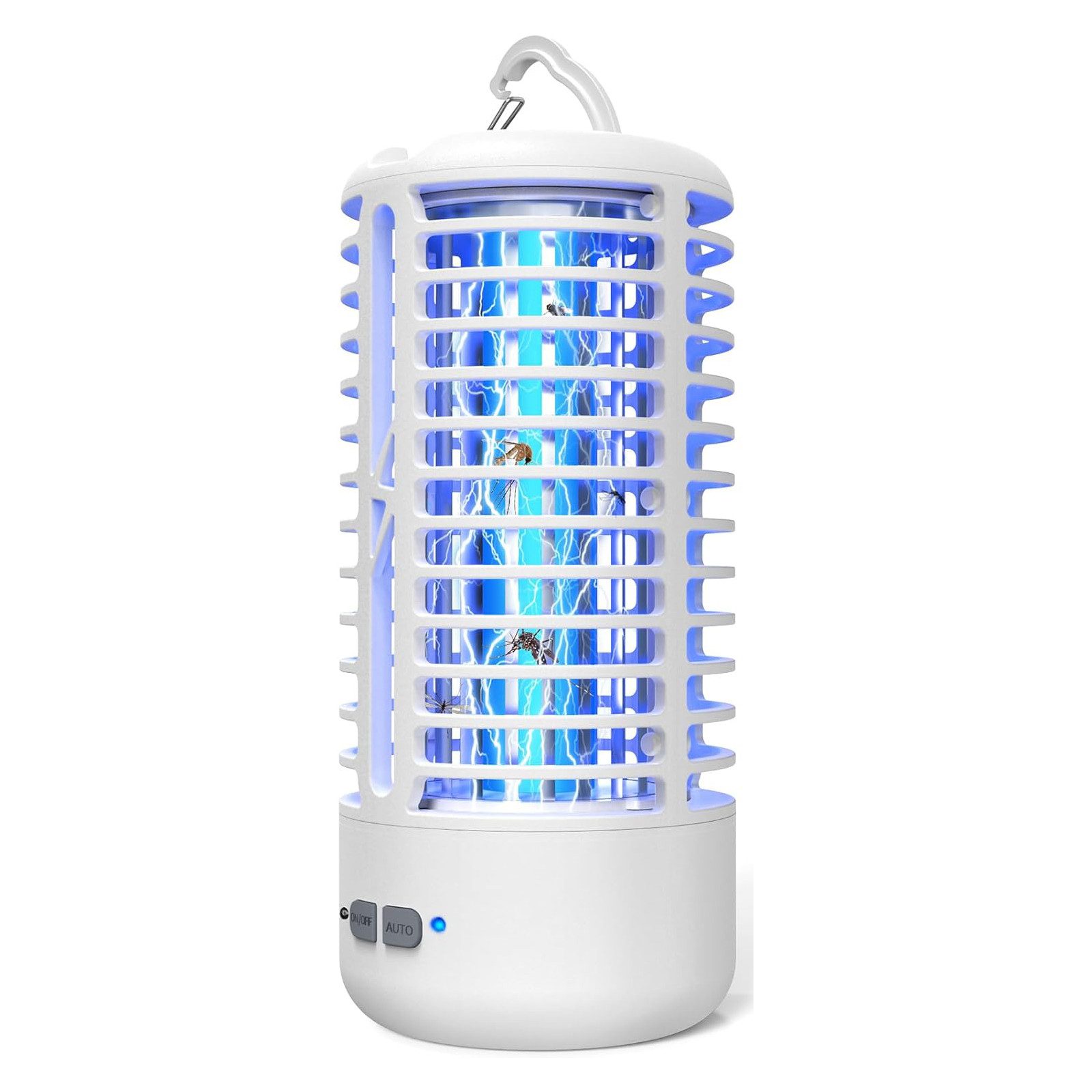 ANYSUN Insektenvernichter elektrisch mit LED Lampe, 4000mAh Akku – UV Mückenlampe & Fliegenfalle, Insektenlampe für Innen