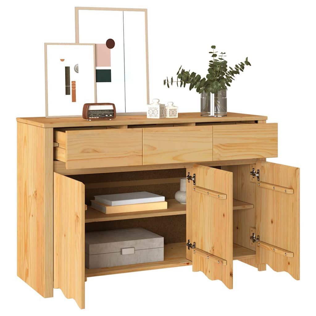 vidaXL Sideboard Sideboard Drammen Eiche 114 x 43 x 75,5 cm Massivholz Kief günstig online kaufen