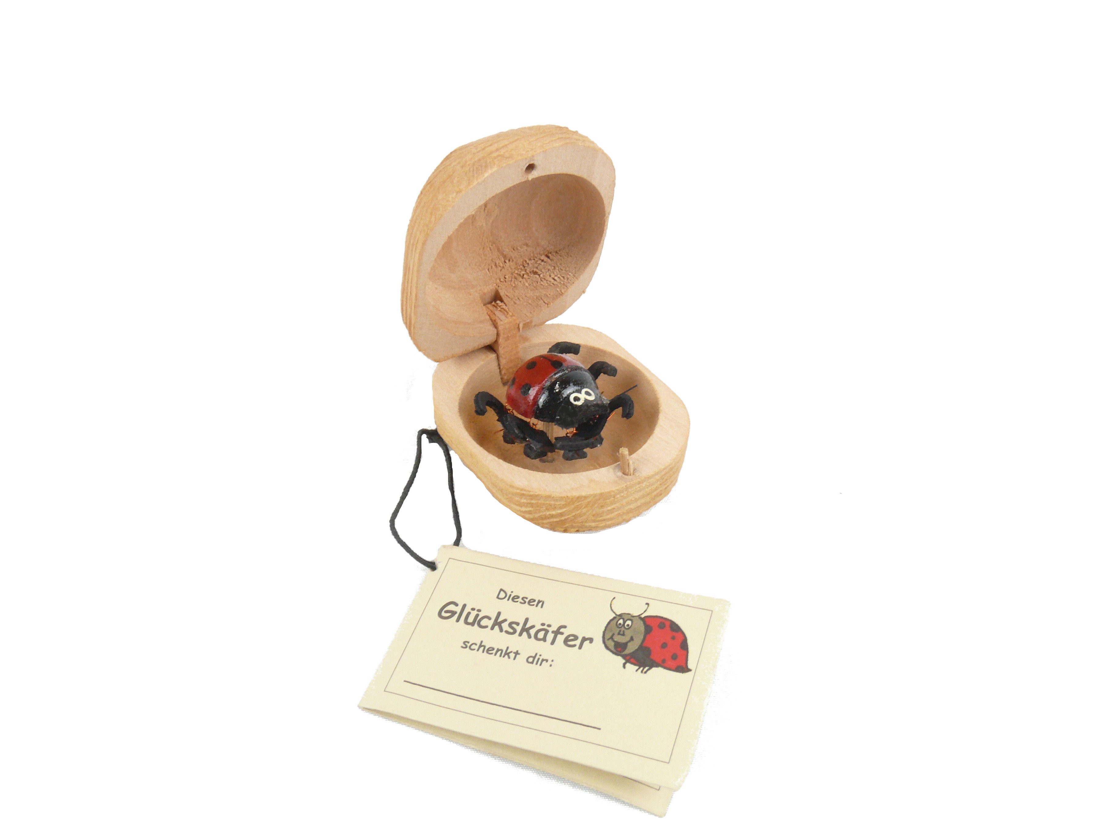 WORU Dekofigur WORU Glücksbringer Marienkäfer aus Holz, handgefertigt, ca. 6 cm (1 St) – Bild 5 von 5