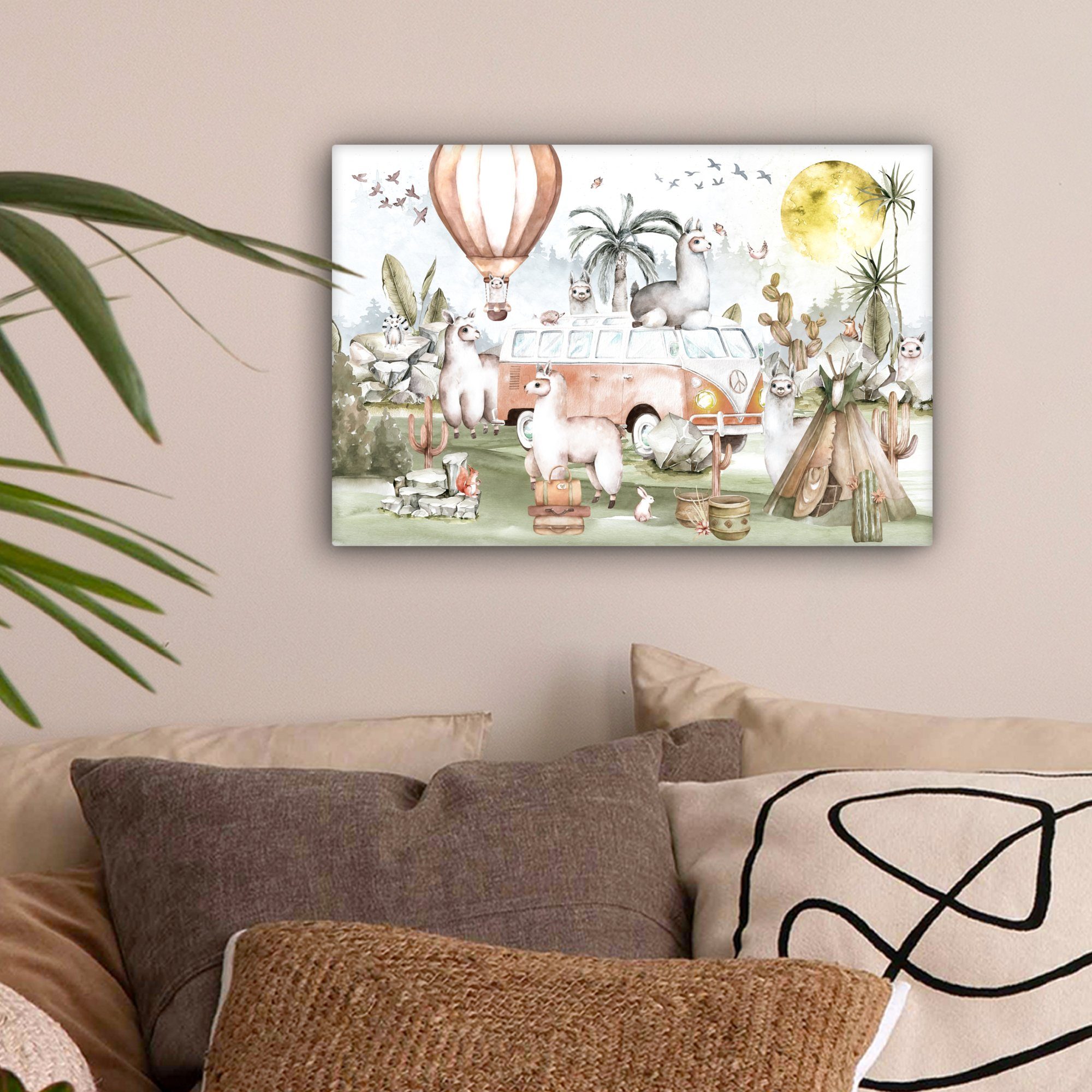 OneMillionCanvasses® Leinwandbild Alpaka - Tiere - günstig online kaufen