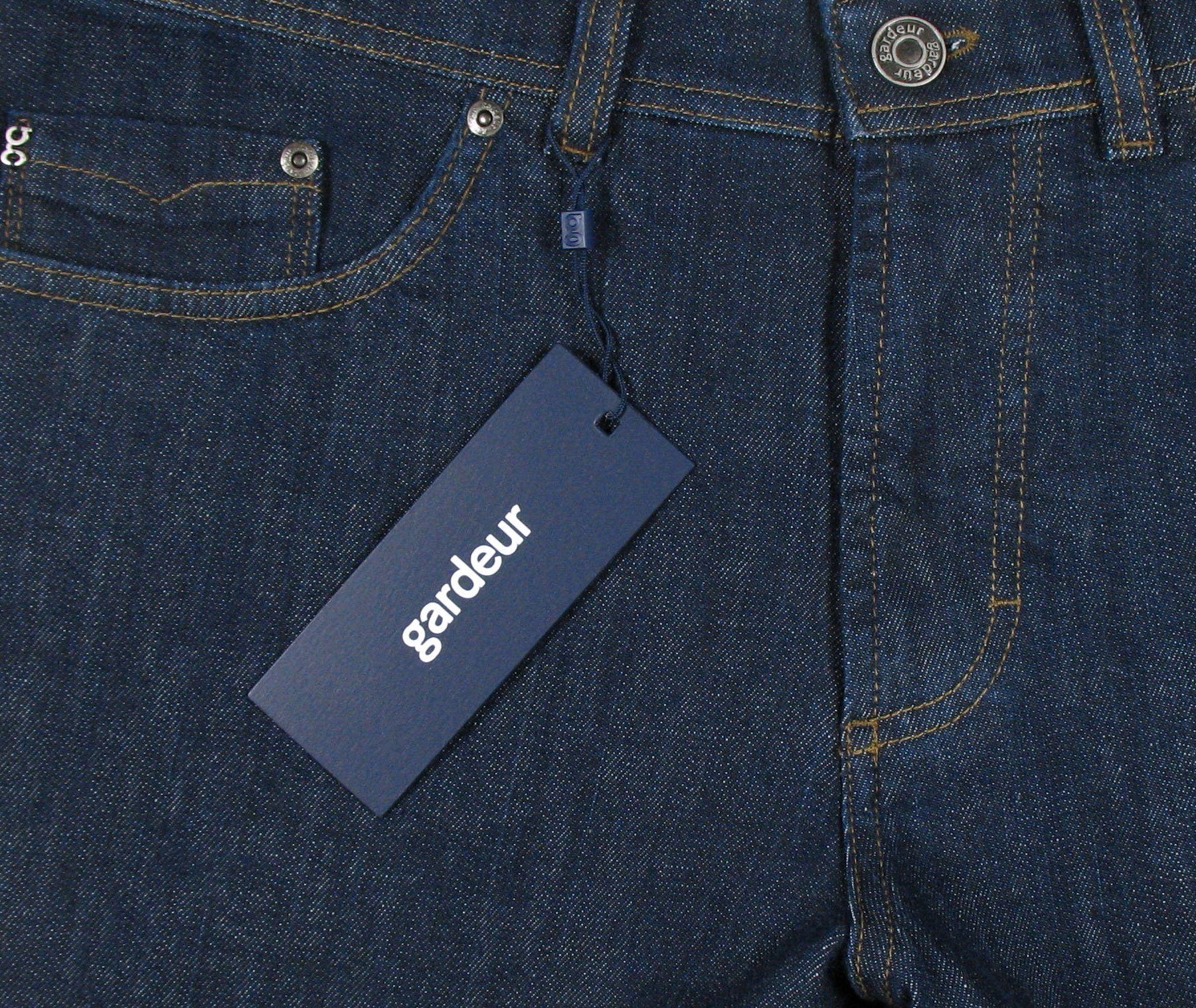 Rinsed Stretch-Denim Denim Raw 5-Pocket-Jeans Nevio Atelier GARDEUR Regular Blue Fit