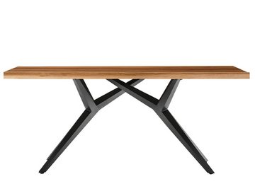 dynamic24 Esstischplatte, Tischplatte 220x100 cm Teak natur