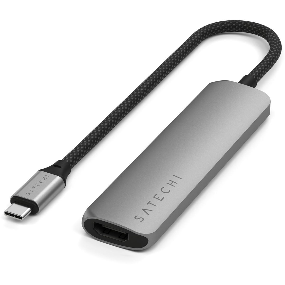 Satechi USB-C 4-in-1 Slim Multiport Adapter 4K Space Grey Netzwerk-Switch