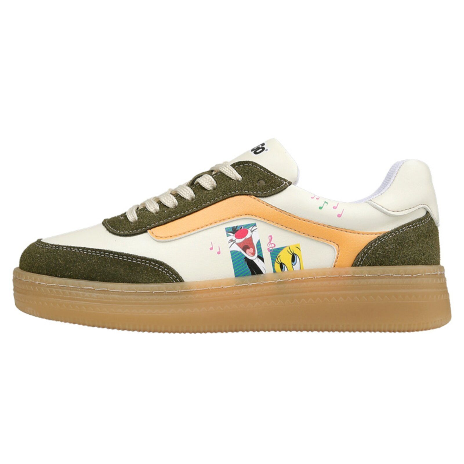 DOGO Monet Low-Top Sneaker Sylvester And Tweety Damen Sneaker Sneaker Handgefertigt