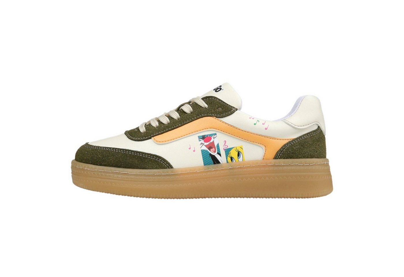 DOGO Monet Low-Top Sneaker Sylvester And Tweety Damen Sneaker Sneaker Handgefertigt