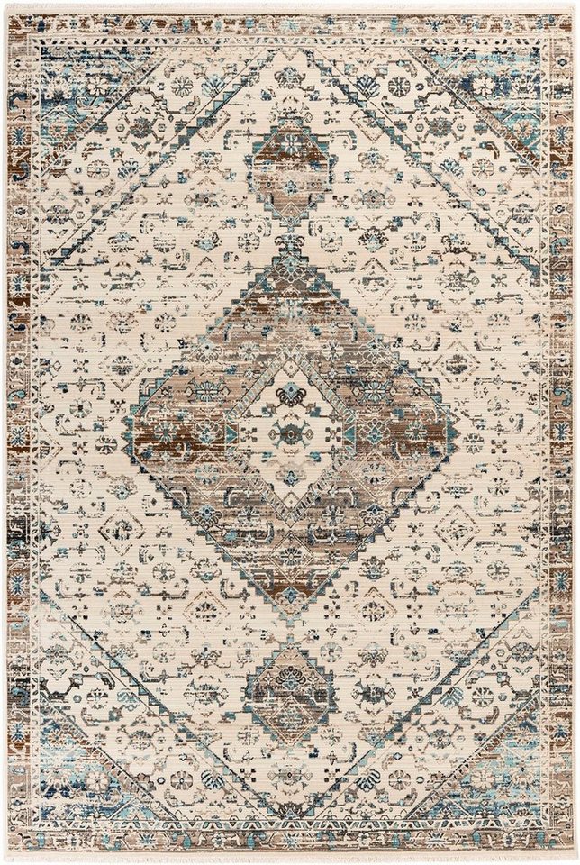 Teppich My Inca 359, Obsession, rechteckig, Höhe: 6 mm, Kurzflor, Orient- Optik, Vintage Design, mit Fransen, verschiedene Muster und Designs