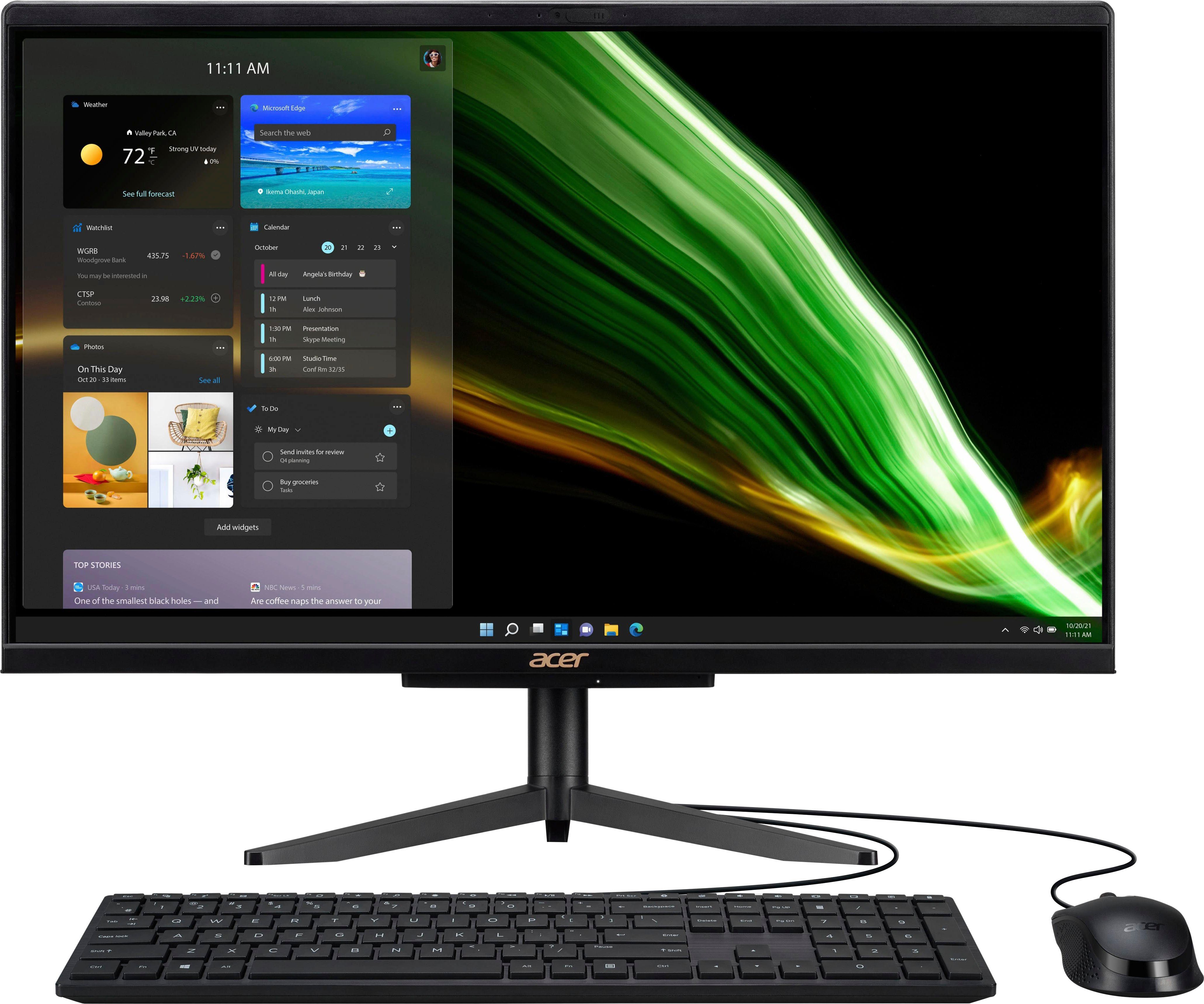 Acer Aspire C24-1600 All-in-One PC Graphics, Intel RAM, Pentium SSD, Luftkühlung) UHD GB Zoll, (23,8 512 N6005, 8 GB
