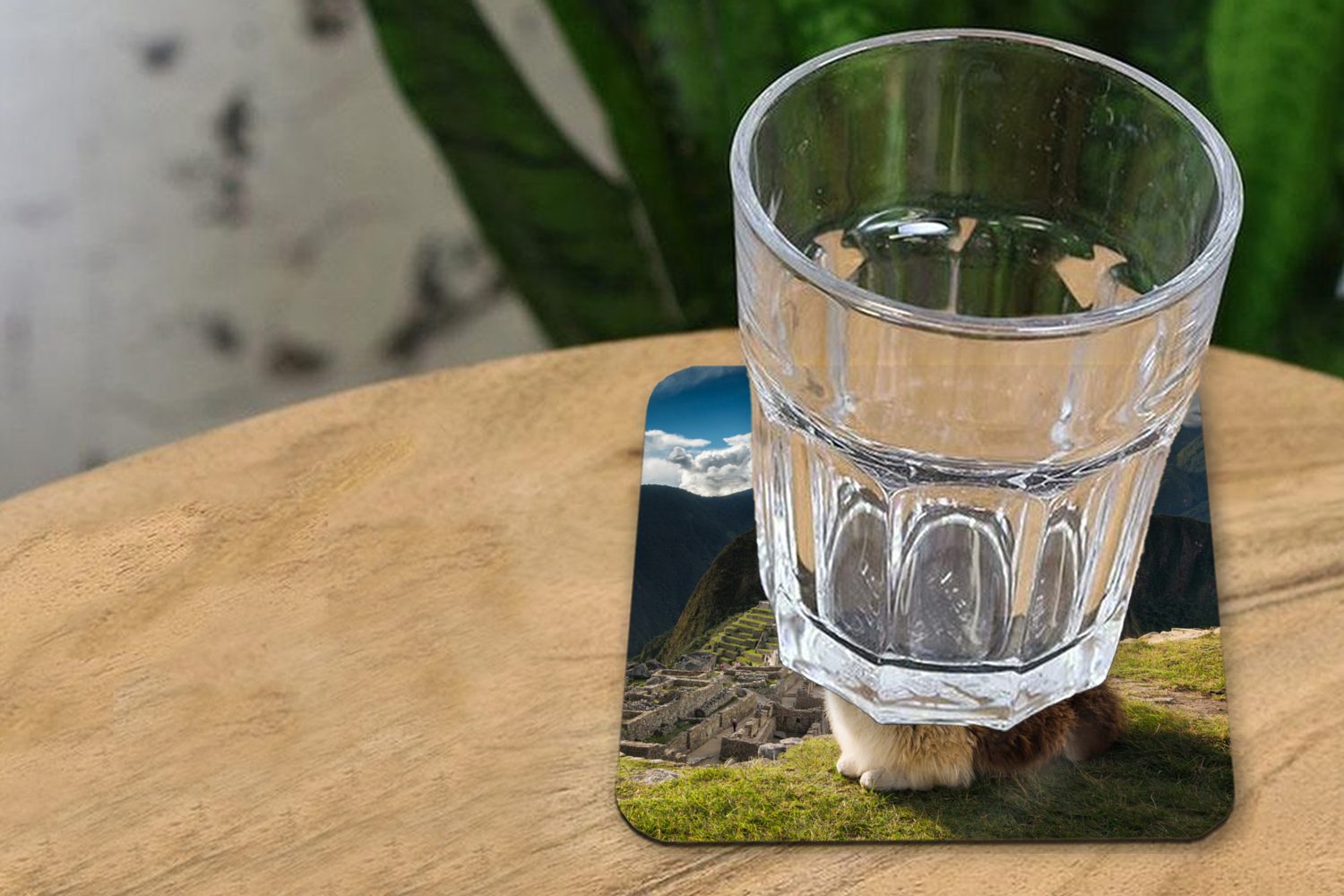 Glasuntersetzer, 6-tlg., Zubehör MuchoWow Peru - Tasse - für Machu Glasuntersetzer Picchu Alpaka, Korkuntersetzer, Untersetzer, Tischuntersetzer, Gläser,