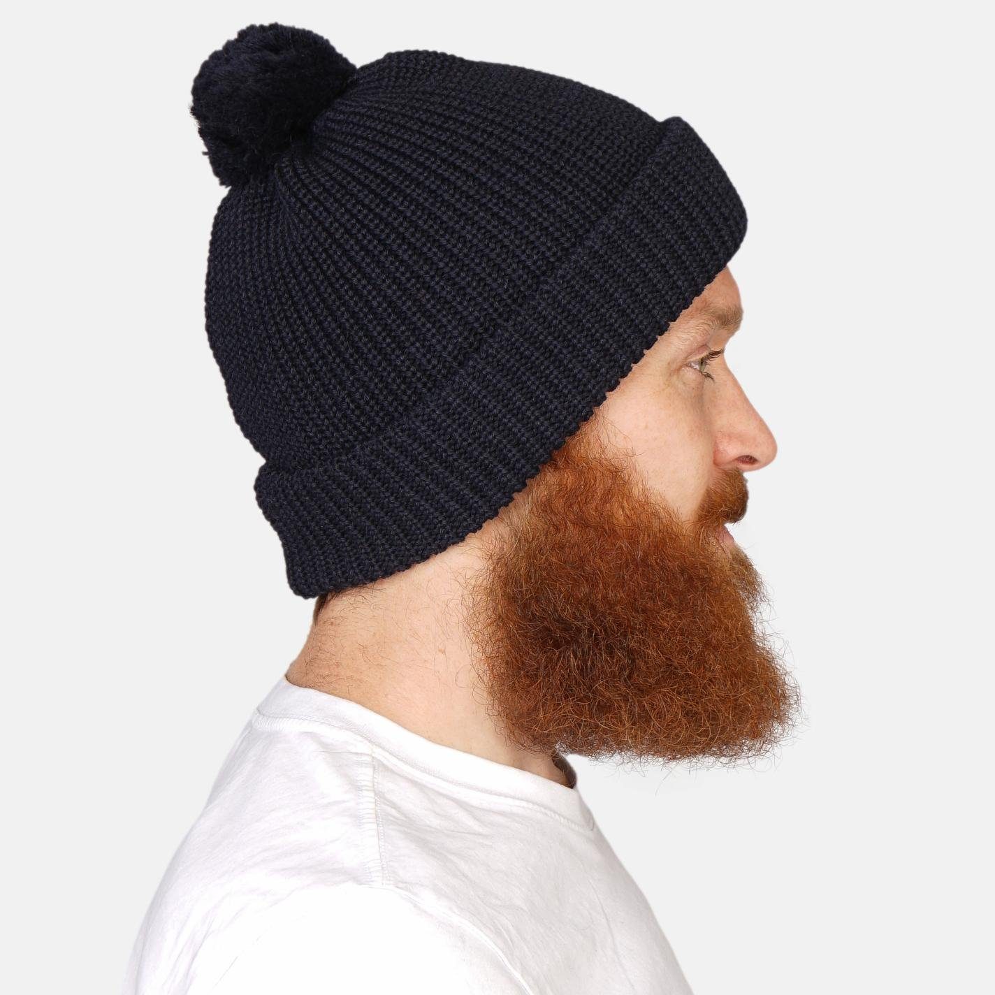 HANSEHELD Strickmütze Pudelmütze Schwarz Bommelmütze günstig online kaufen