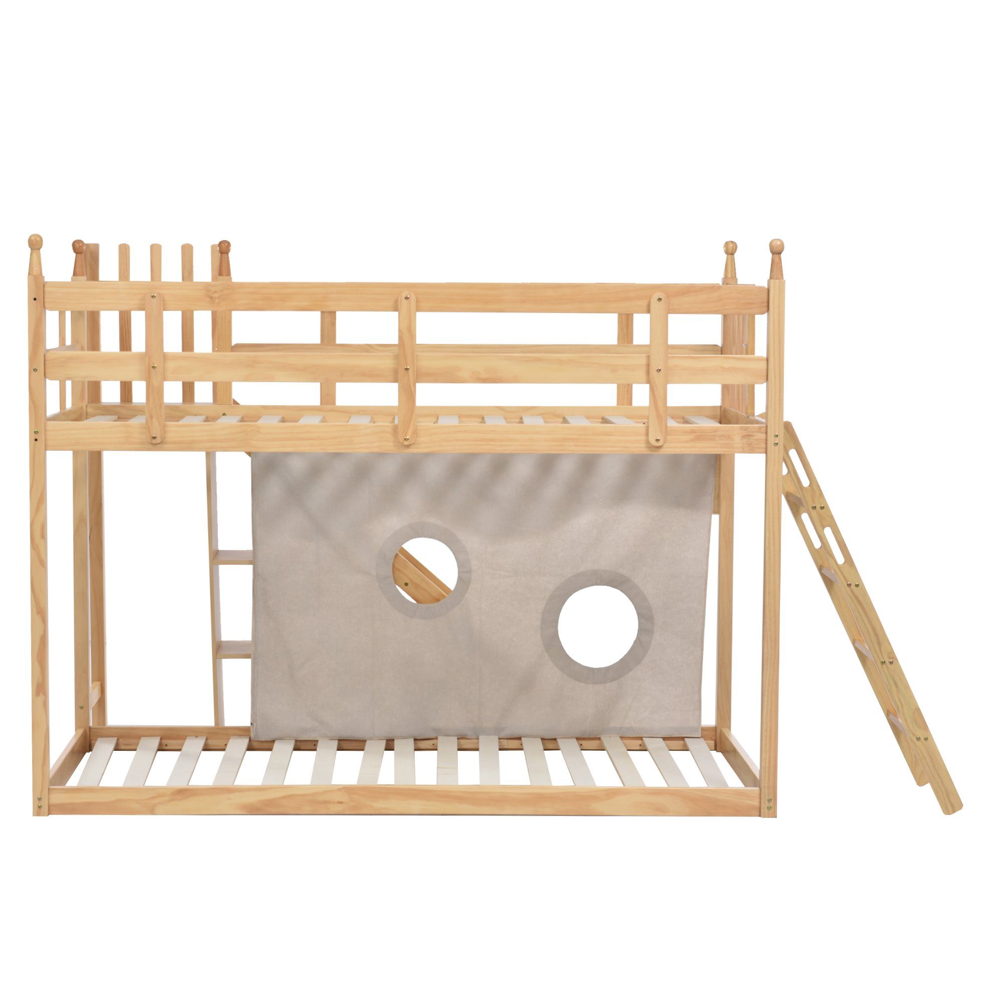 Ulife Fallschutz Gitter Holzbett und mit Zäune, und Bett Etagenbett Treppe Kinderbett mit