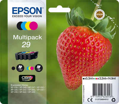 Epson »29, T2986, C13T29864012« Tintenpatrone (Packung, 1-tlg., Original Druckerpatrone 29 schwarz/cyan/magenta/gelb)