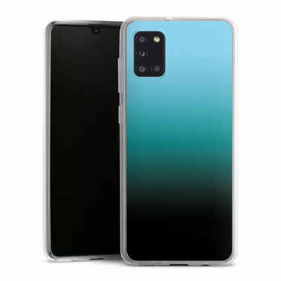 DeinDesign Handyhülle zweifarbig Farbverlauf schwarz Modern Darkness, Samsung Galaxy A31 Silikon Hülle Bumper Case Handy Schutzhülle