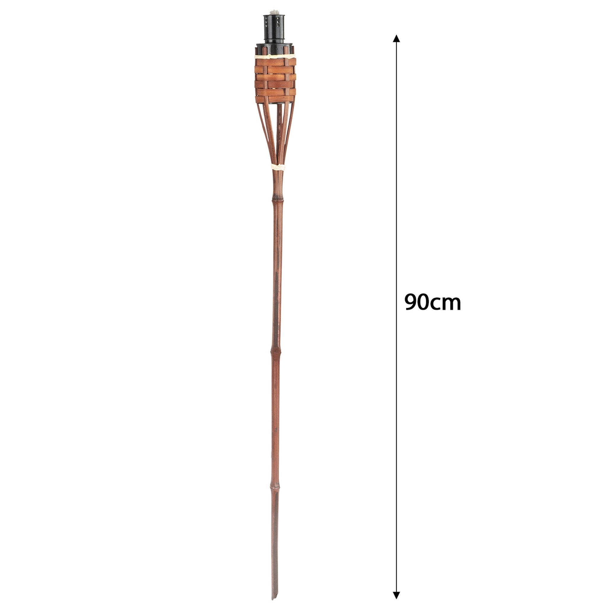 Moritz Dekoobjekt 20x Gartenfackel deluxe 90 cm dunkelbraun, Outdoor Fackel für Garten Gartendeko Ölfackel Bambusfackeln