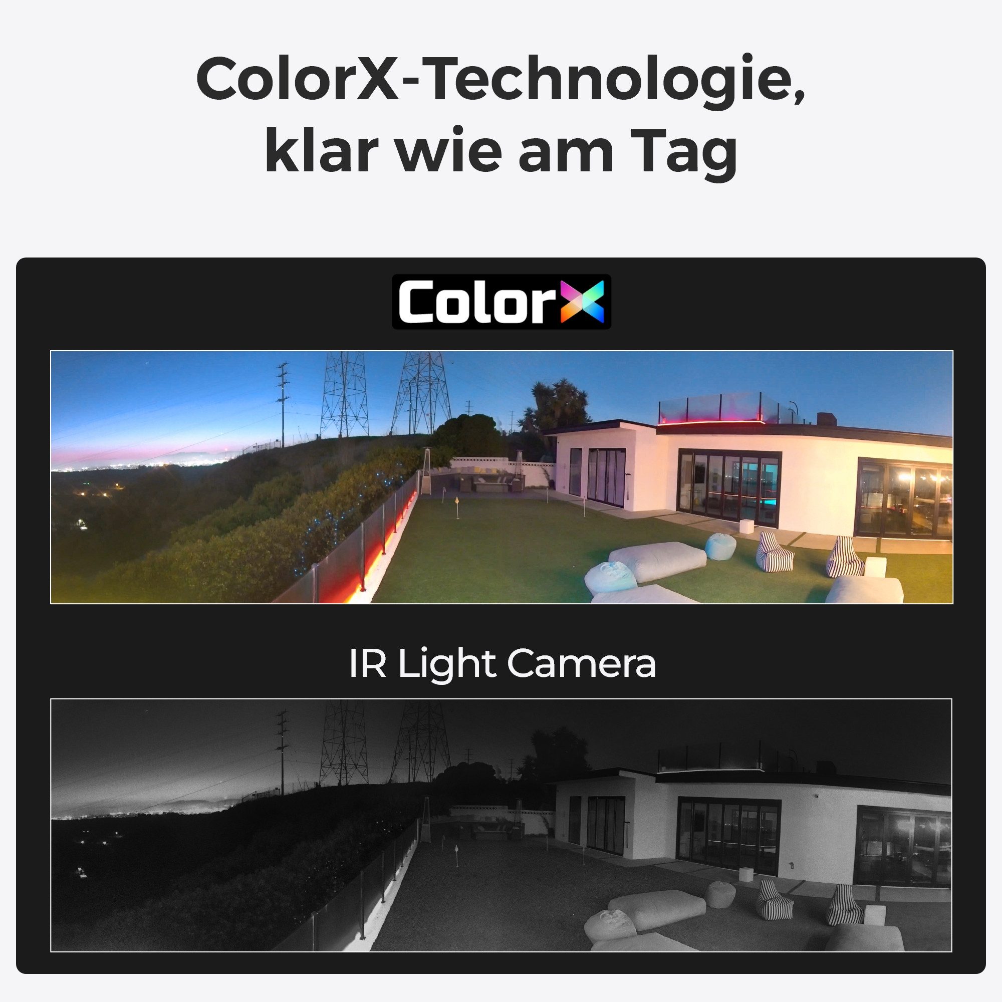 Reolink Argus 4 Pro + Solarpanel 2 4K 180°-Ansicht Akkukamera 2,4/5GHz Wi-Fi Securitycam (4K, ColorX-Nachtsicht, Außen-Sicherheitskamera) – Bild 4 von 5