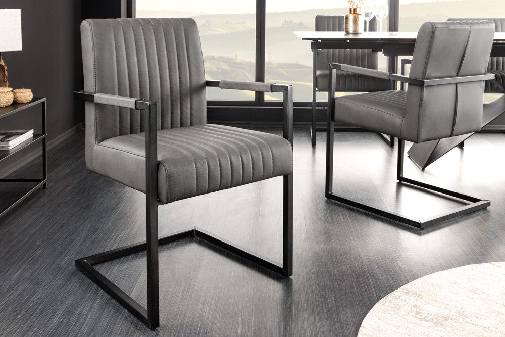 riess-ambiente Freischwinger BIG ASTON vintage grau günstig online kaufen