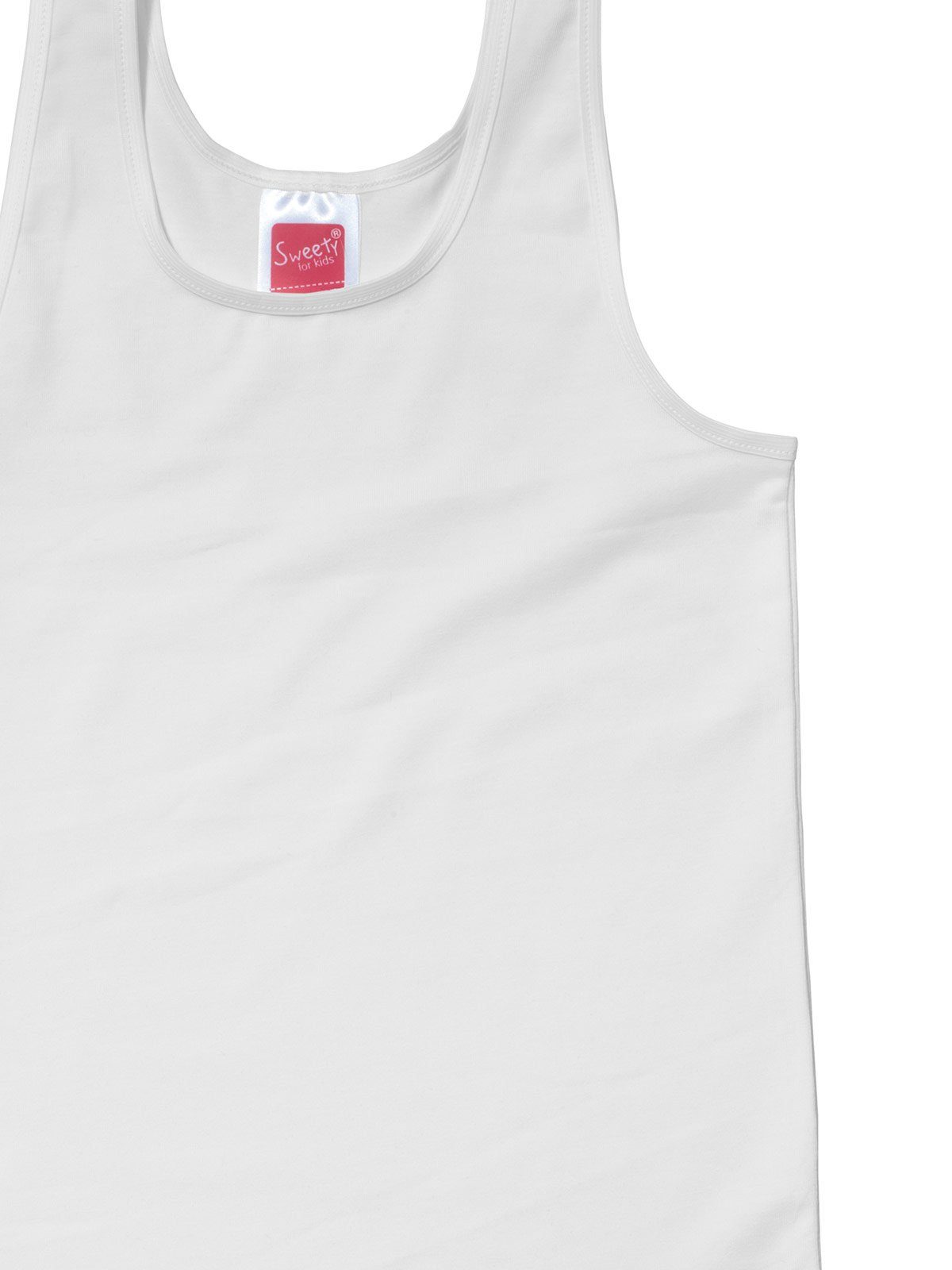 Sweety for Kids Unterhemd Mädchen Single 1-St) Markenqualität Achselhemd Jersey (Stück, hohe